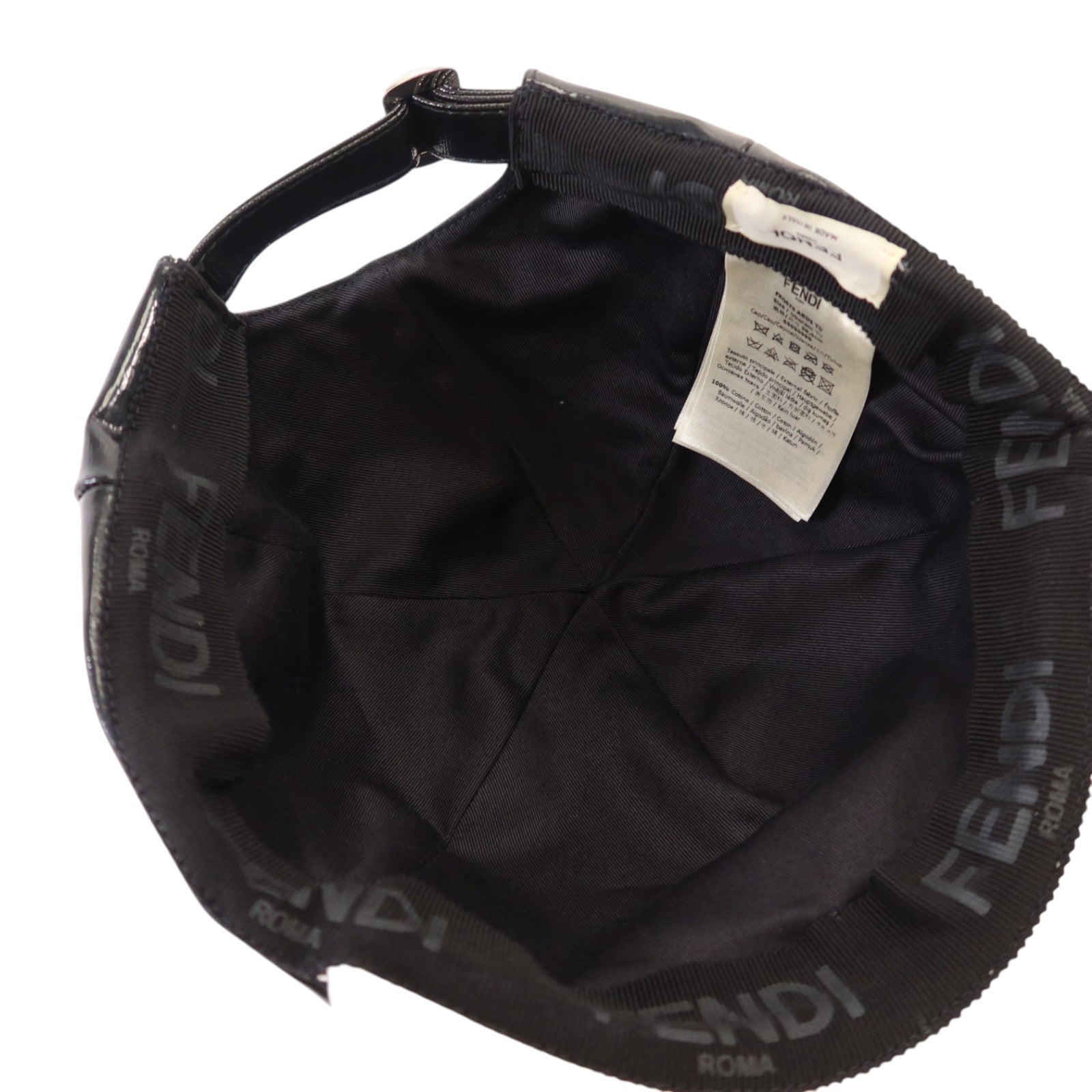 FENDI 塗層帆布Logo Print Baseball Cap帽子