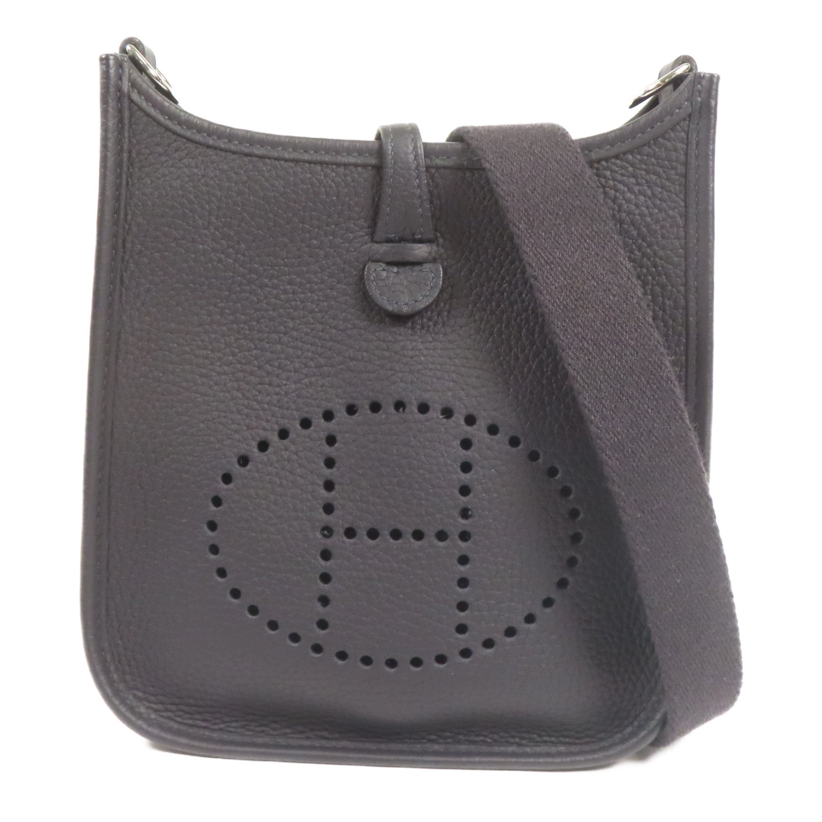 HERMES Clemence皮革Evelyne TPM銀扣肩背袋