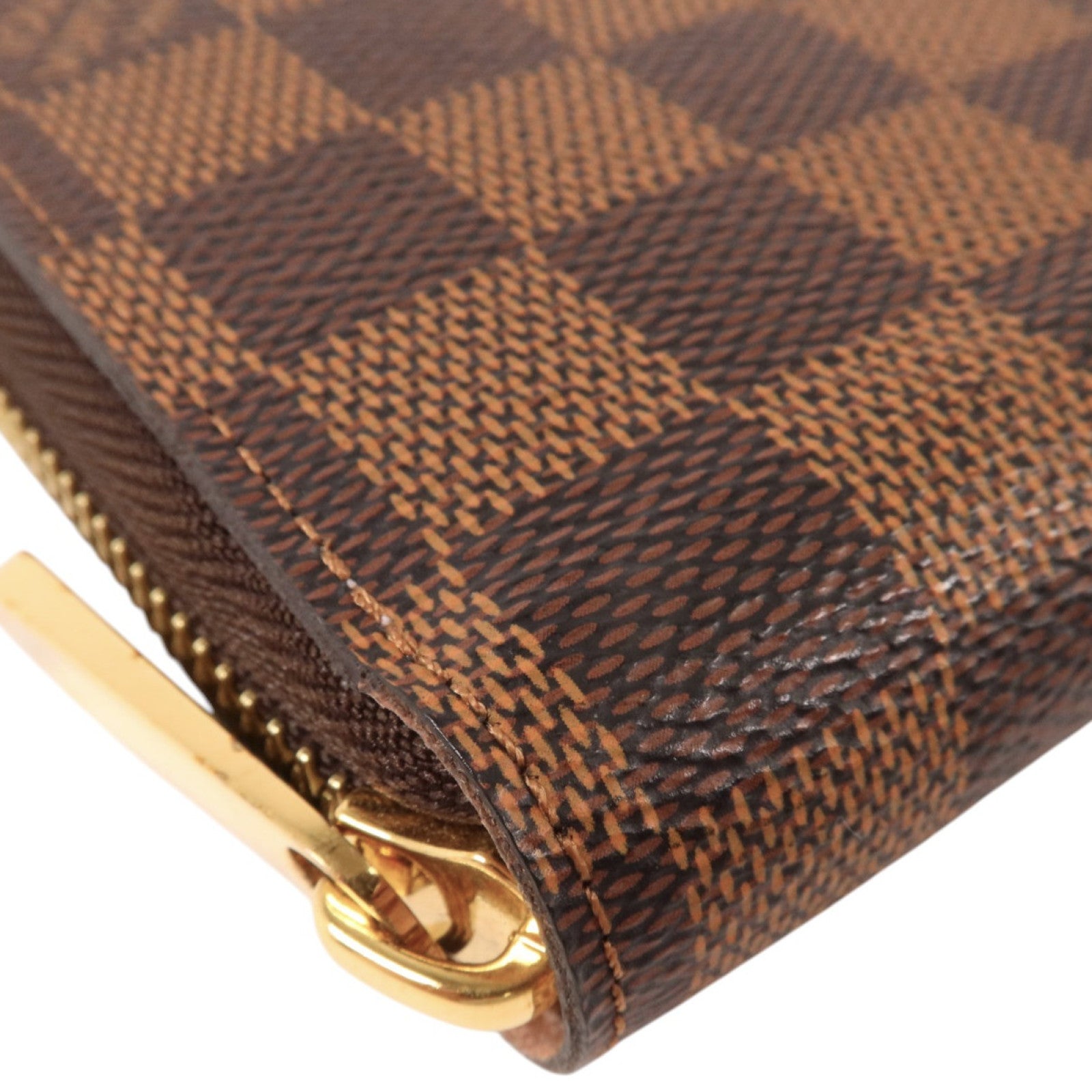 LOUIS VUITTON Damier Zippy Wallet金扣長錢包