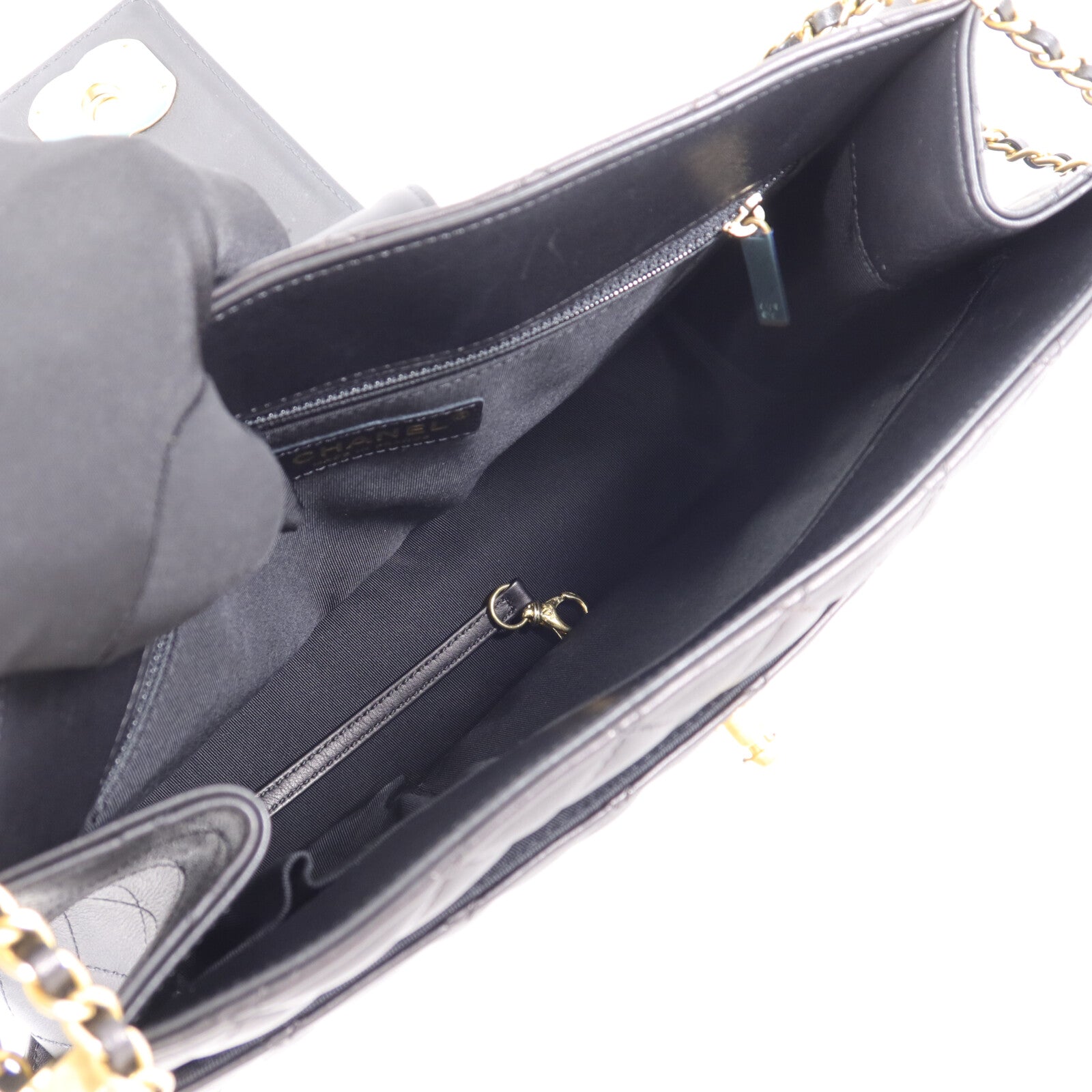 CHANEL 羊皮皮革Elegant CC shopping tote手挽袋