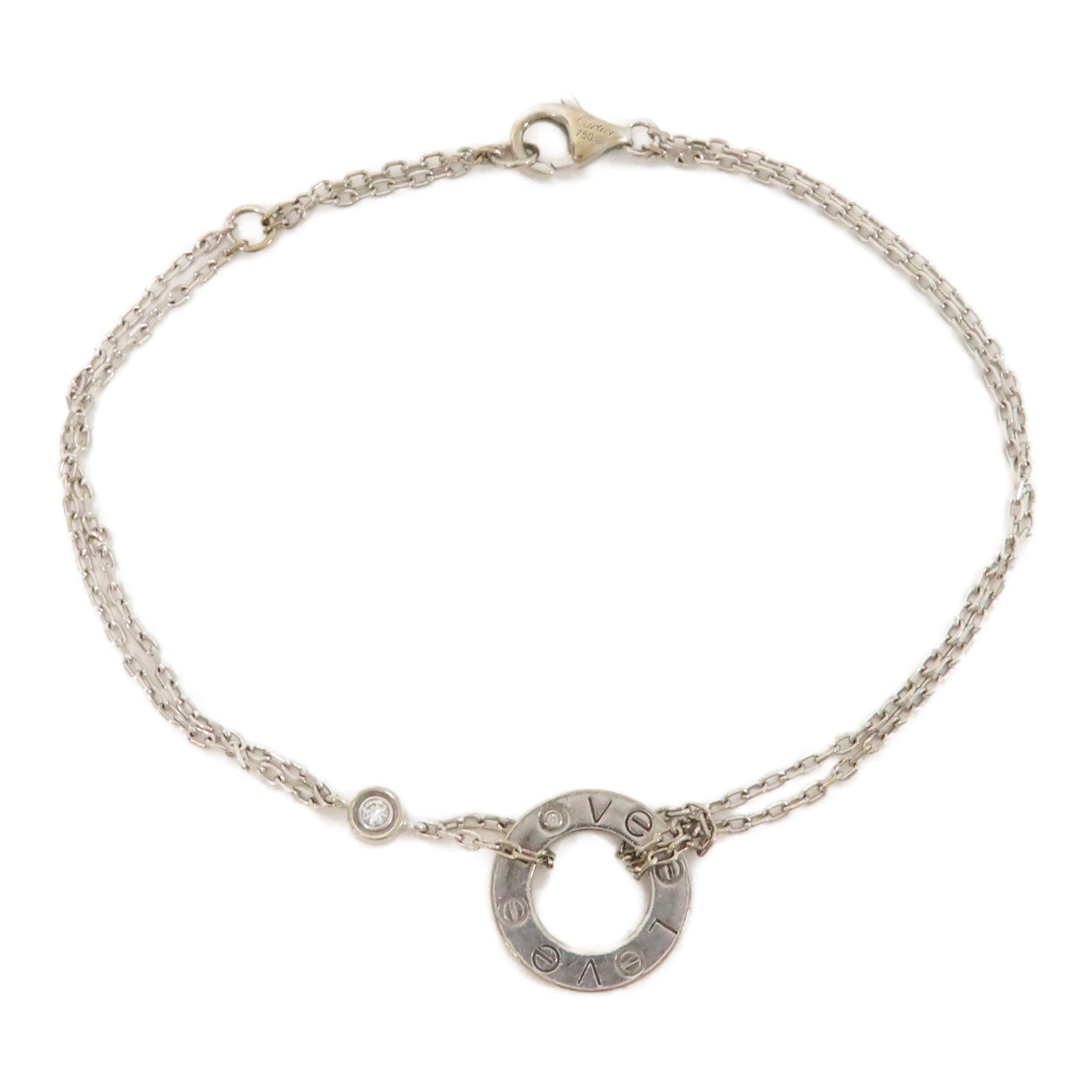 CARTIER 【激減優惠】18K白金Love Bracelet手鏈銀色