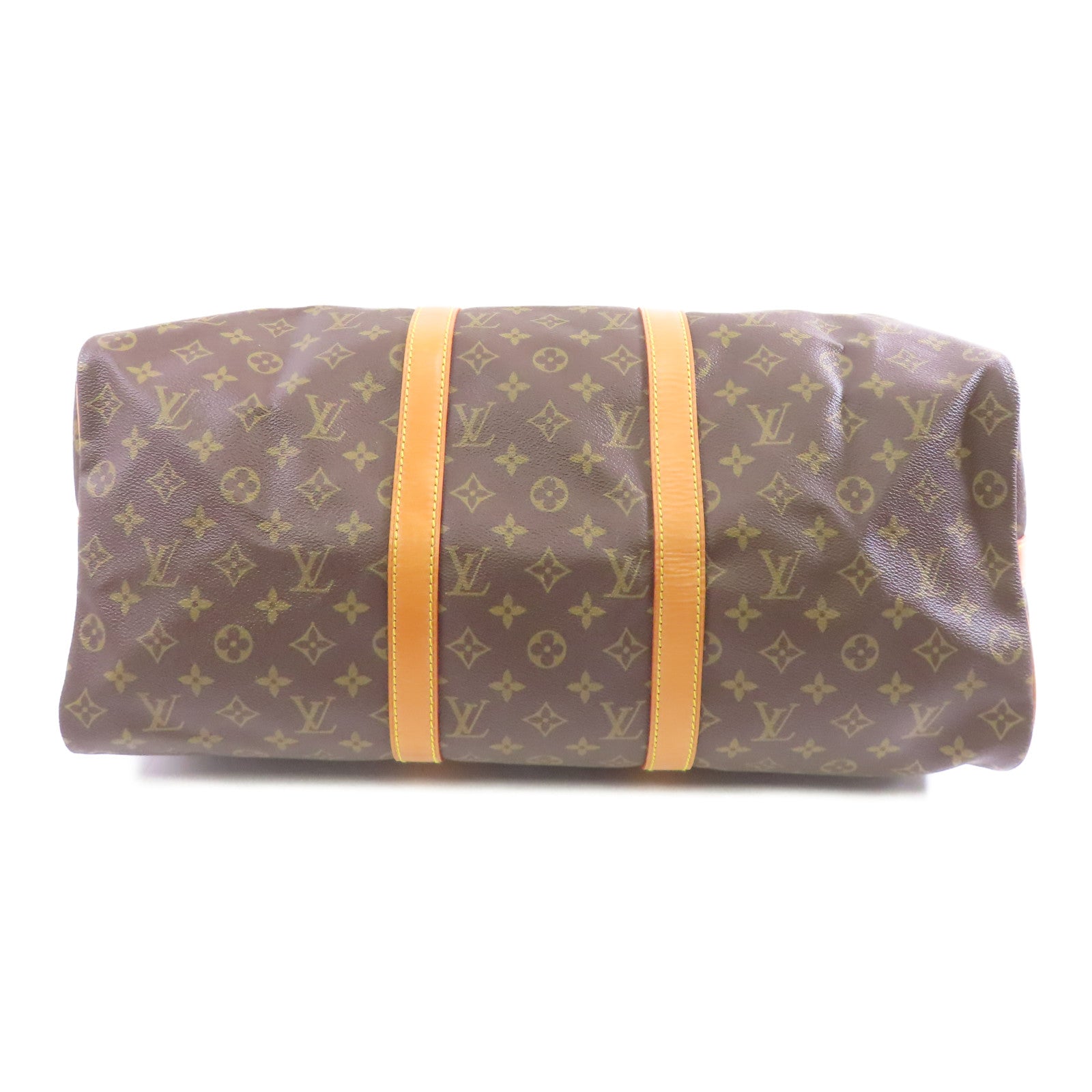 LOUIS VUITTON Monogram Keepall Bandouliere 50金扣波士顿包手挽肩背兩用袋棕色