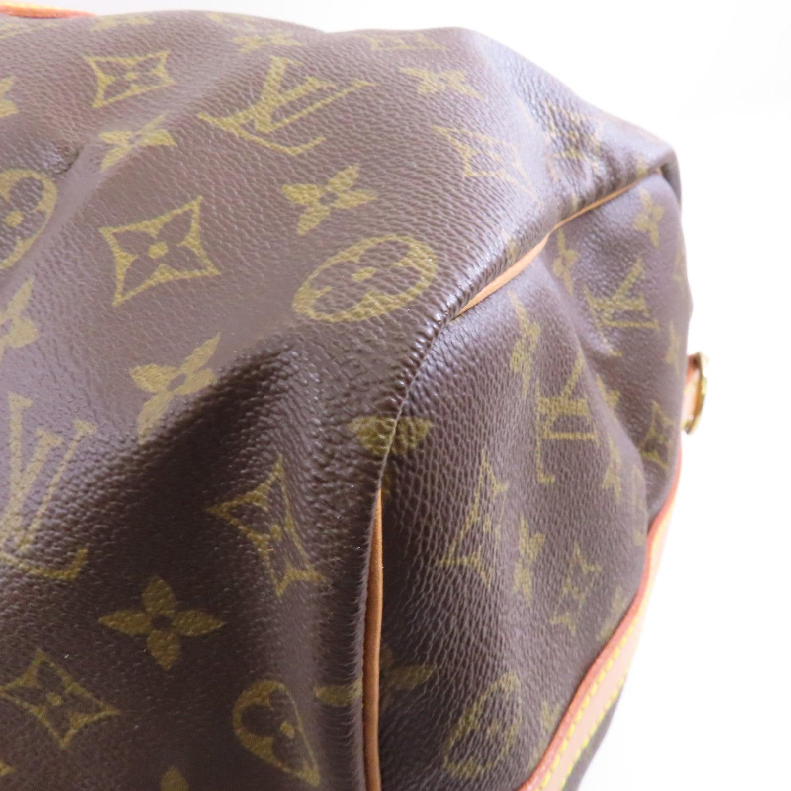 LOUIS VUITTON Monogram Keepall Bandouliere 50金扣波士顿包手挽肩背兩用袋棕色