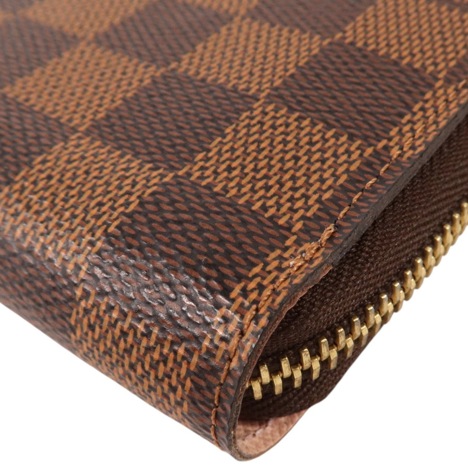 LOUIS VUITTON Damier Zippy Wallet金扣長錢包