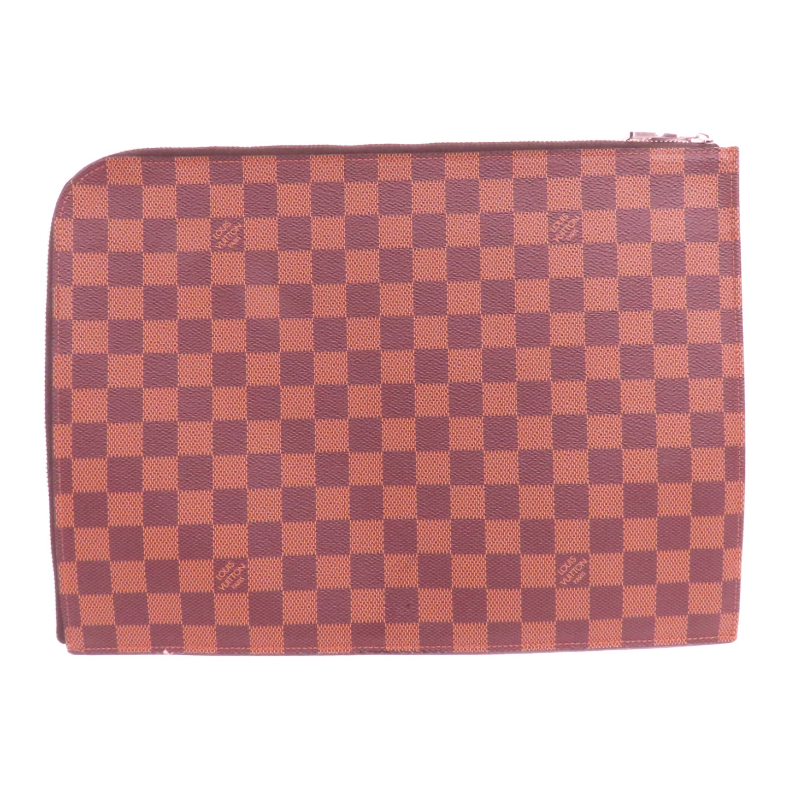 LOUIS VUITTON Damier Lion Chapman Pochette銀扣手拿包啡色