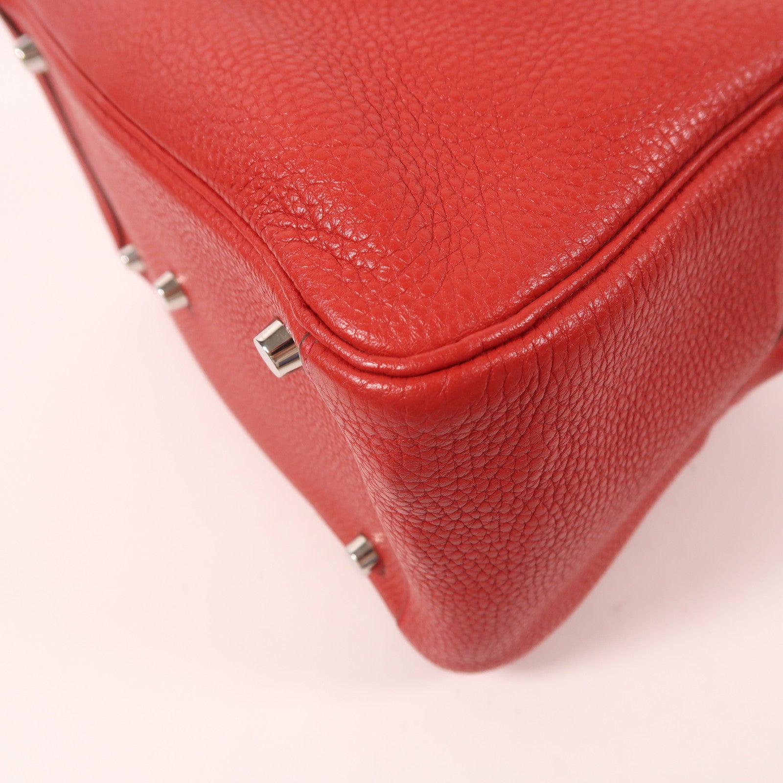 HERMES Clemence皮革Lindy 26銀扣手挽肩背兩用袋