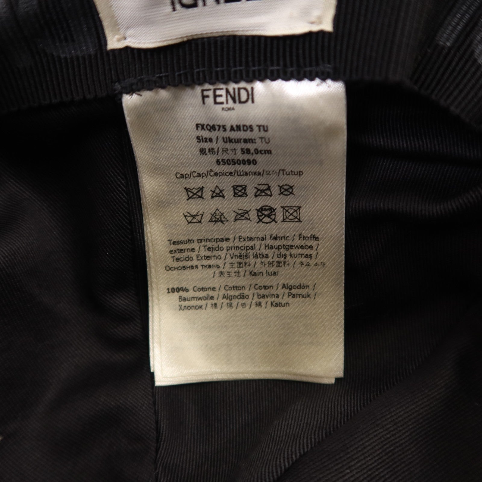 FENDI 塗層帆布Logo Print Baseball Cap帽子