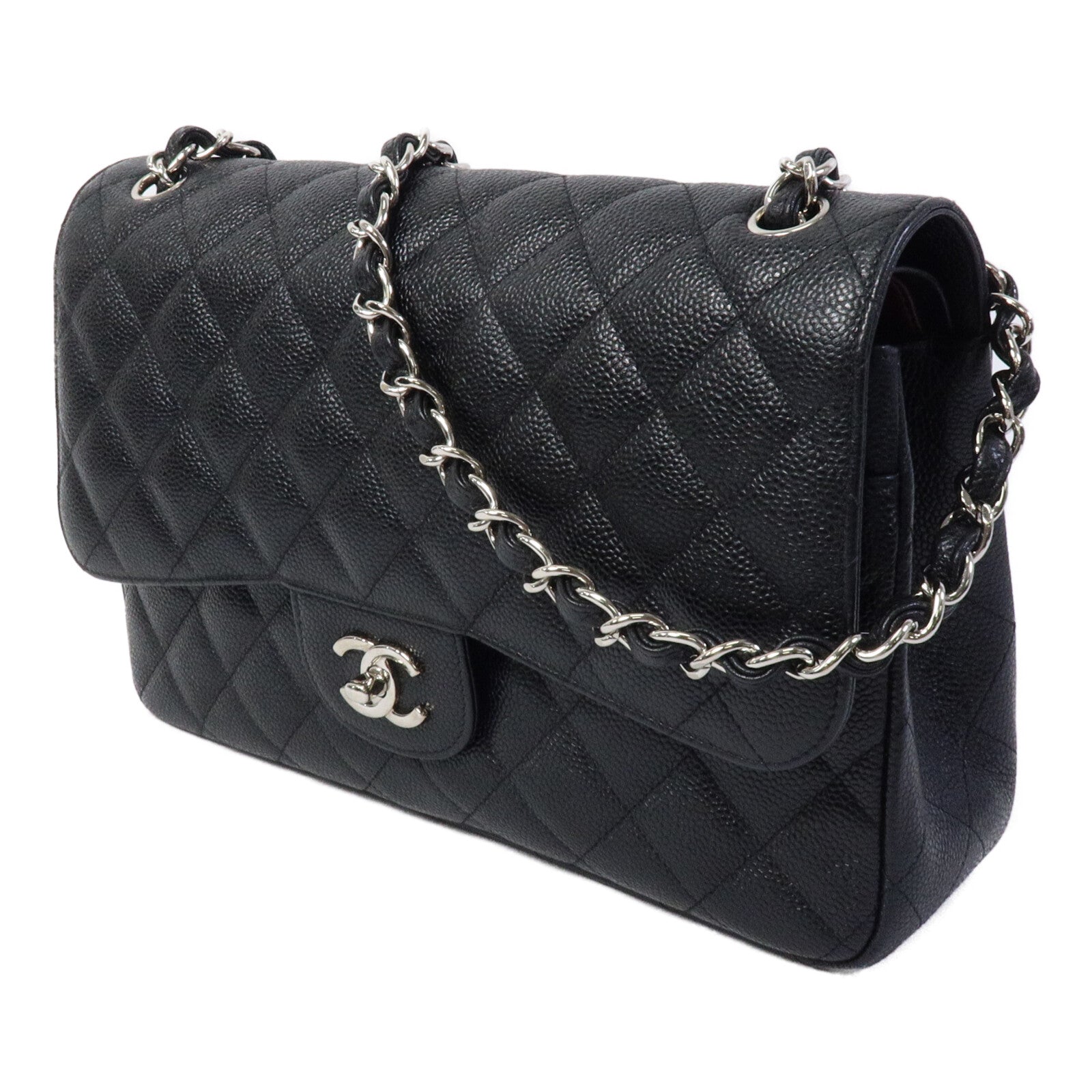 CHANEL 牛皮皮革Large Classic鏈帶肩背袋