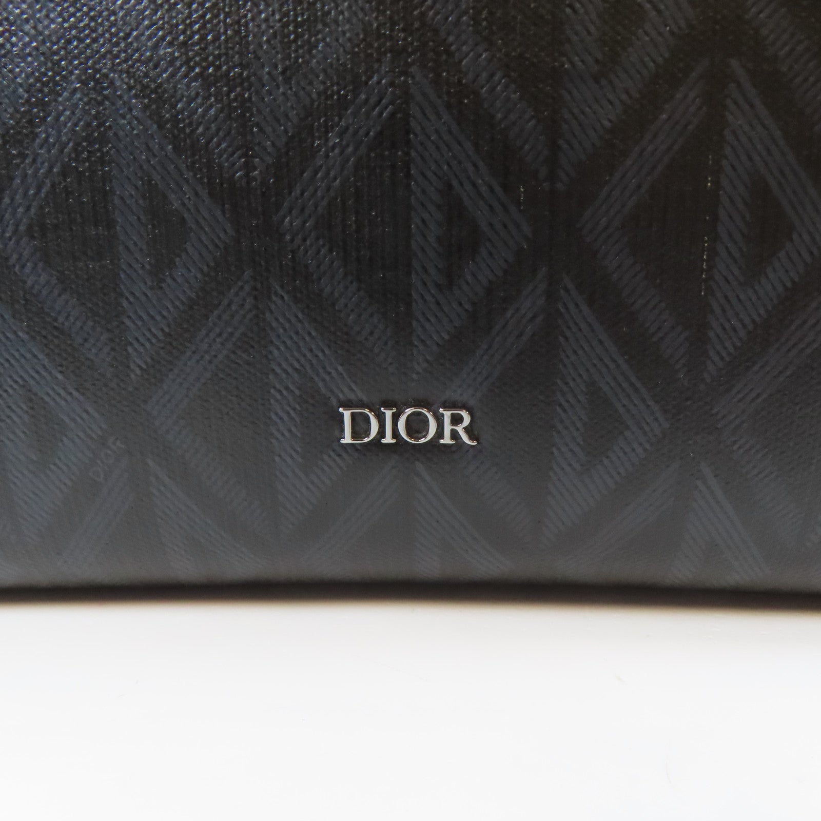 Dior 【激減優惠】塗層帆布Messenger Shoulder B銀扣肩背袋黑色