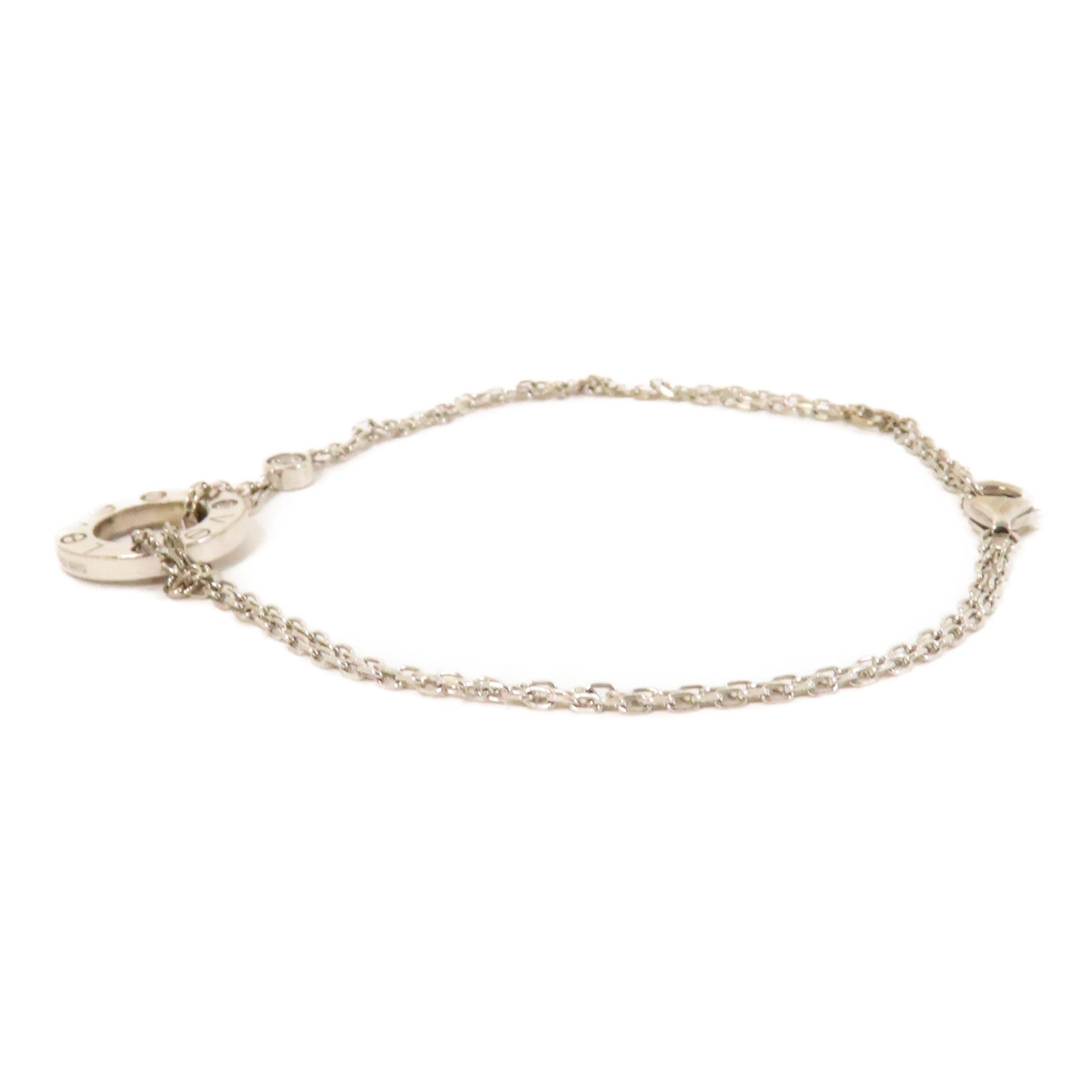 CARTIER 【激減優惠】18K白金Love Bracelet手鏈銀色