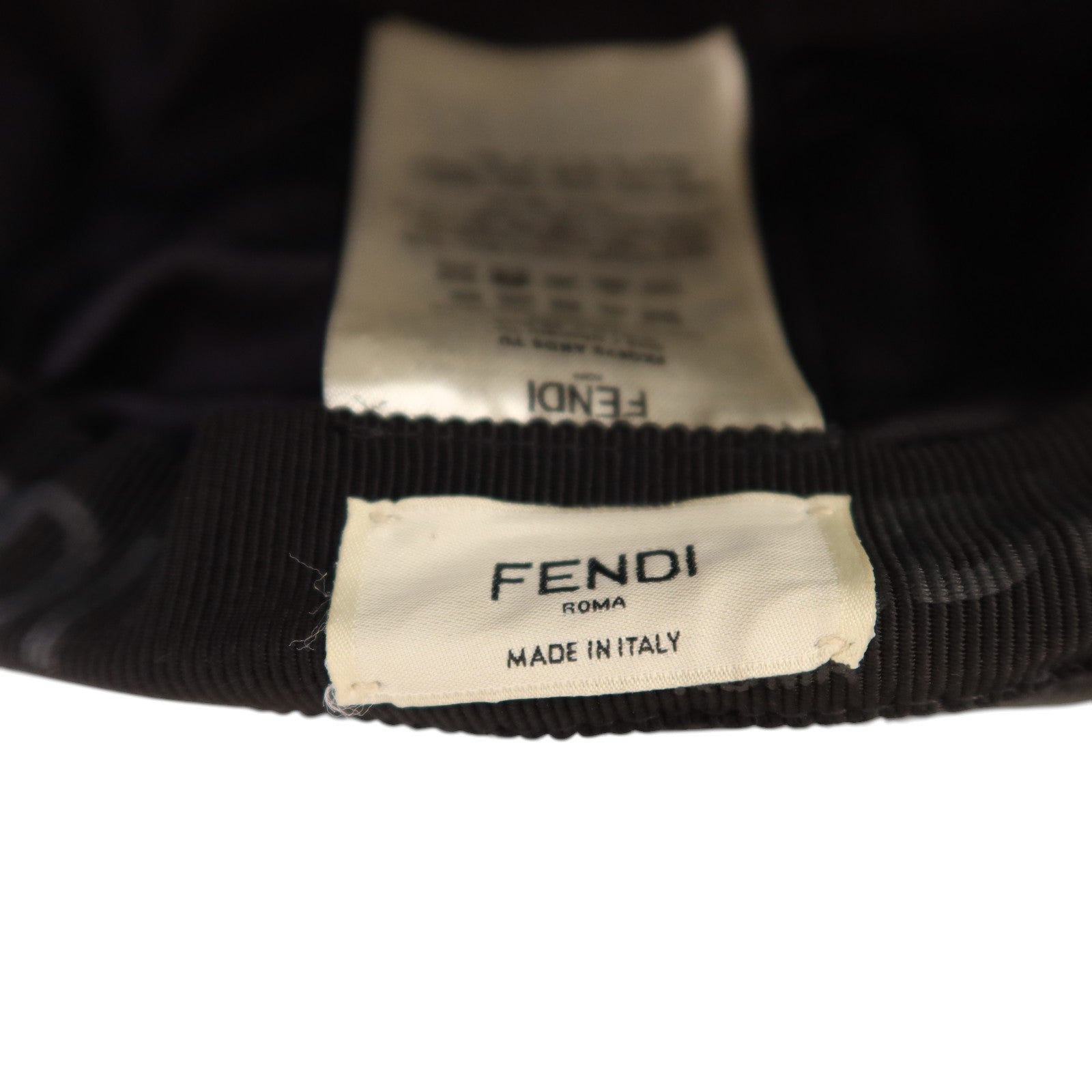 FENDI 塗層帆布Logo Print Baseball Cap帽子