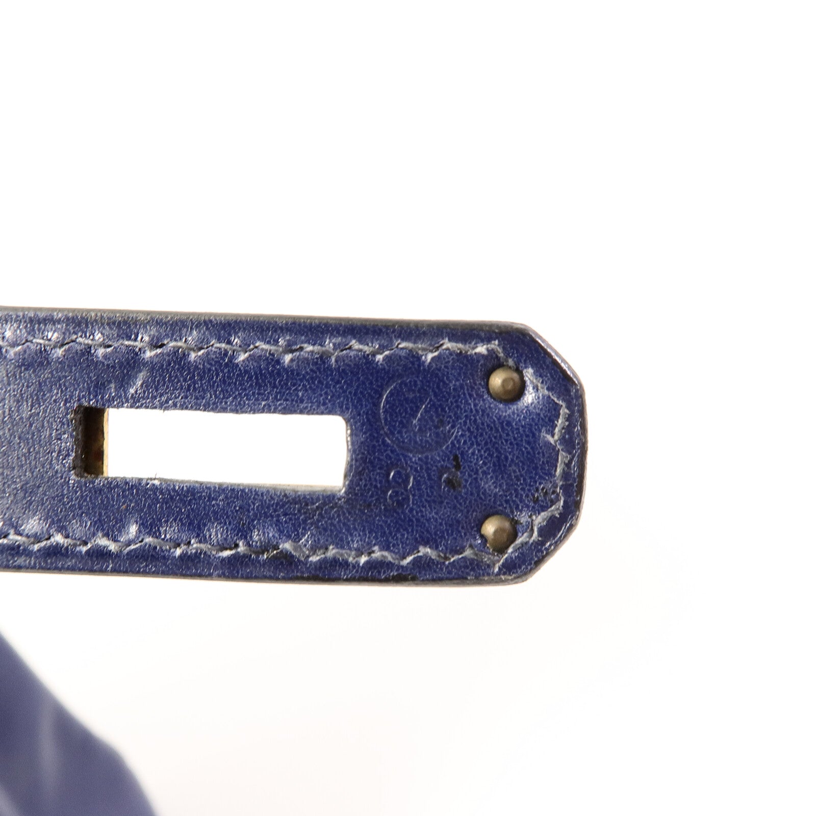 HERMES Box皮革Kelly 32手挽肩背兩用袋Blue