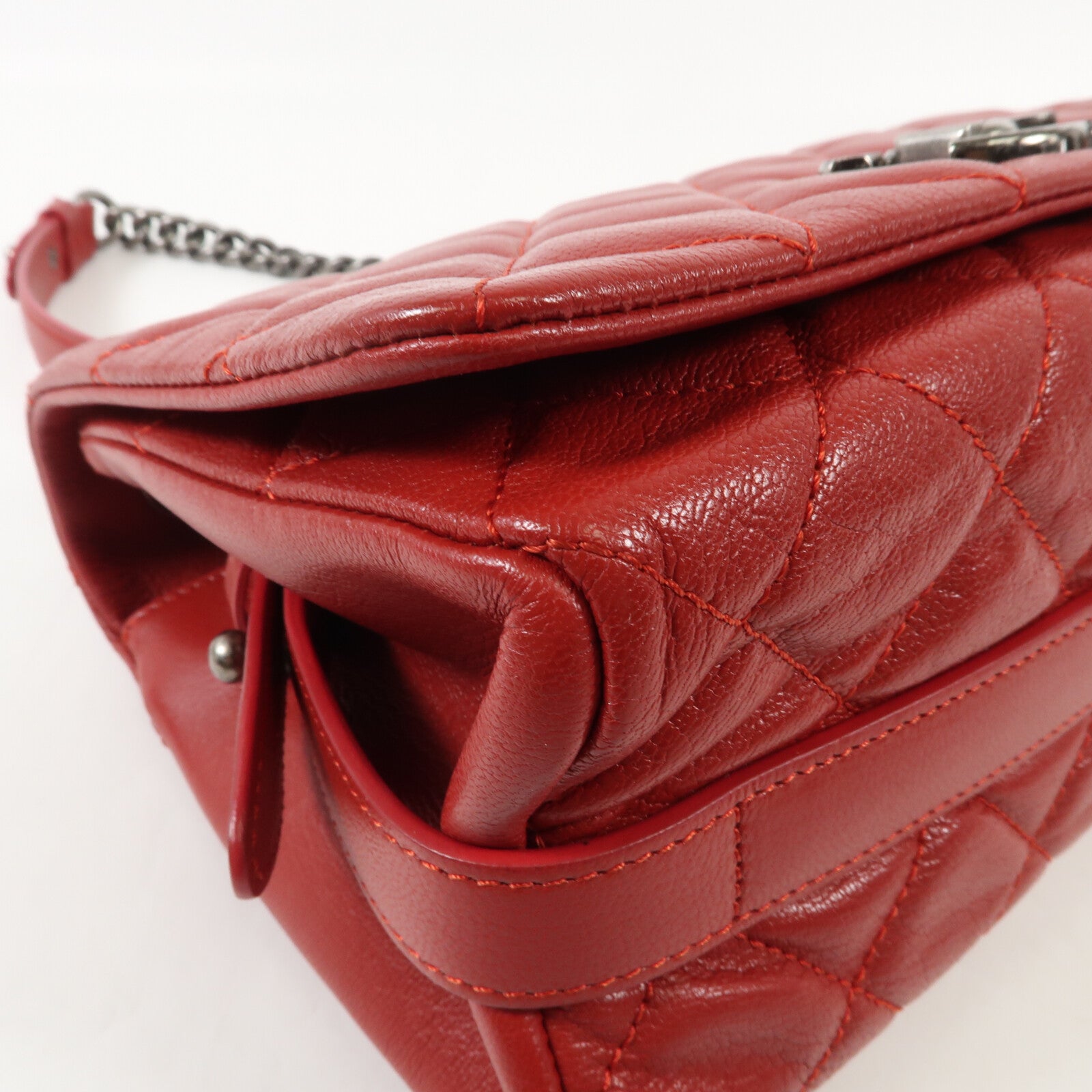 CHANEL 牛皮皮革Chain Shoulder鏈帶肩背袋