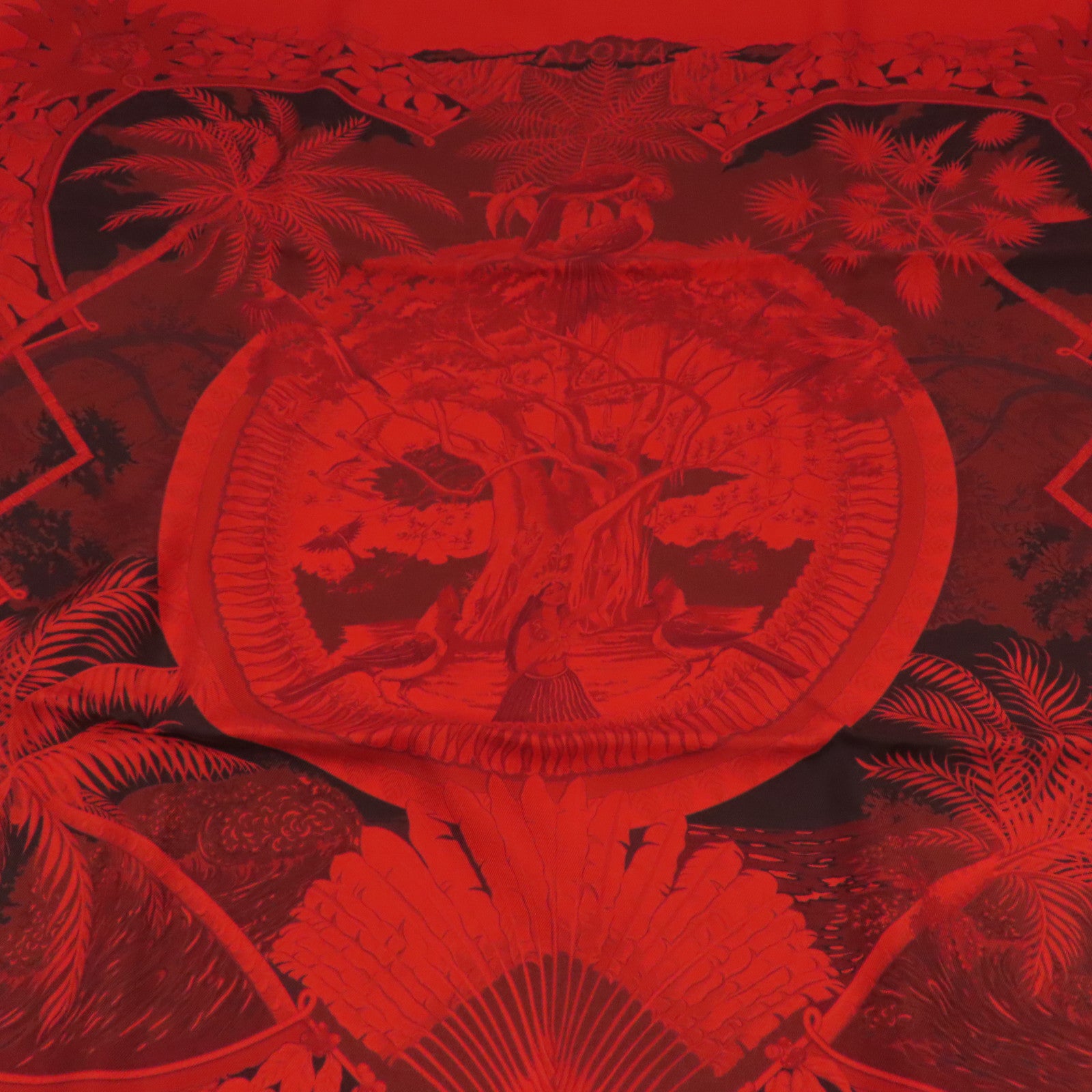 HERMES 【激減優惠】絲質Scarf 60X60絲巾紅色