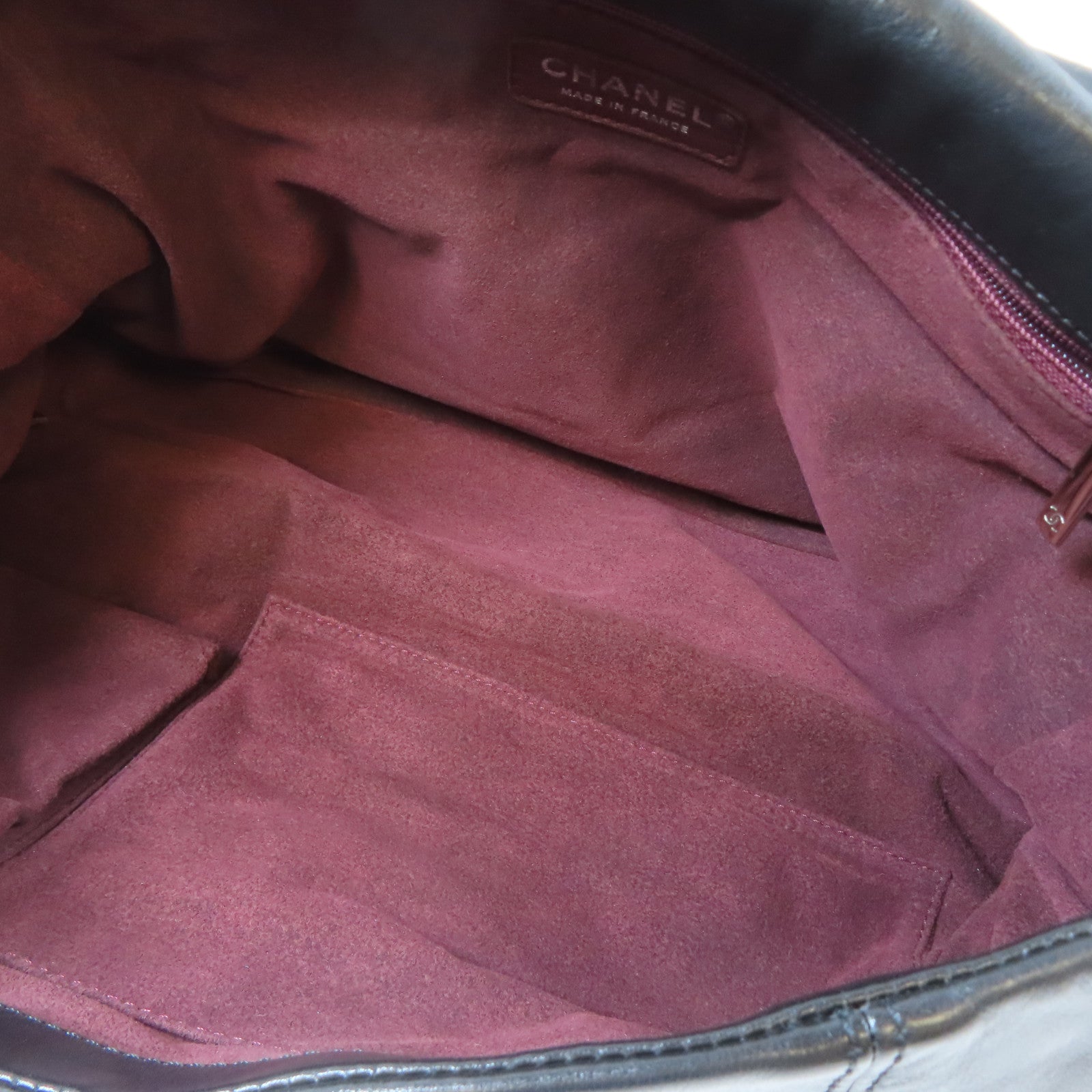 CHANEL 牛皮皮革Shoulder Bag金扣鏈帶肩背袋黑色