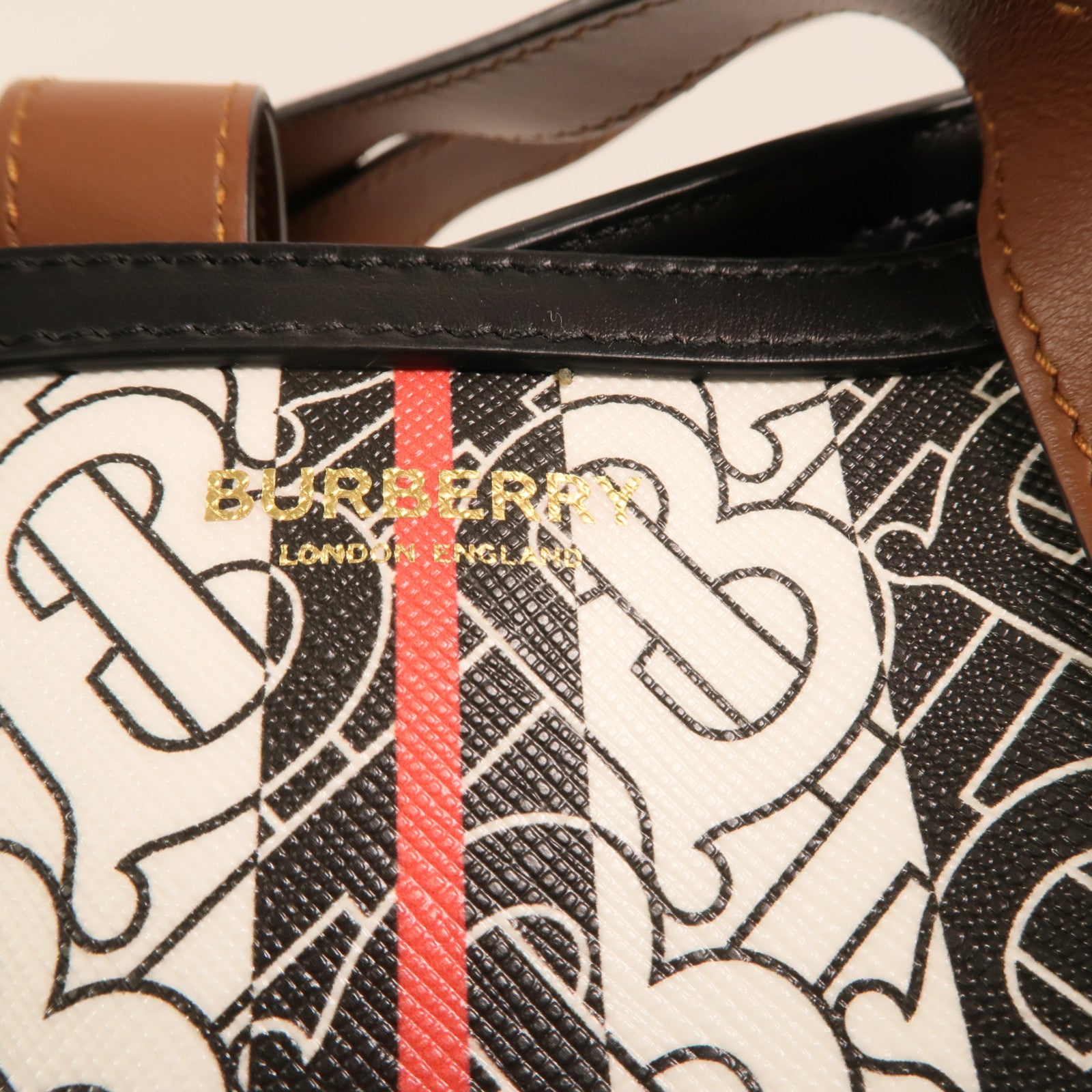 BURBERRY 塗層帆布2 Way Shoulder金扣手挽肩背兩用袋
