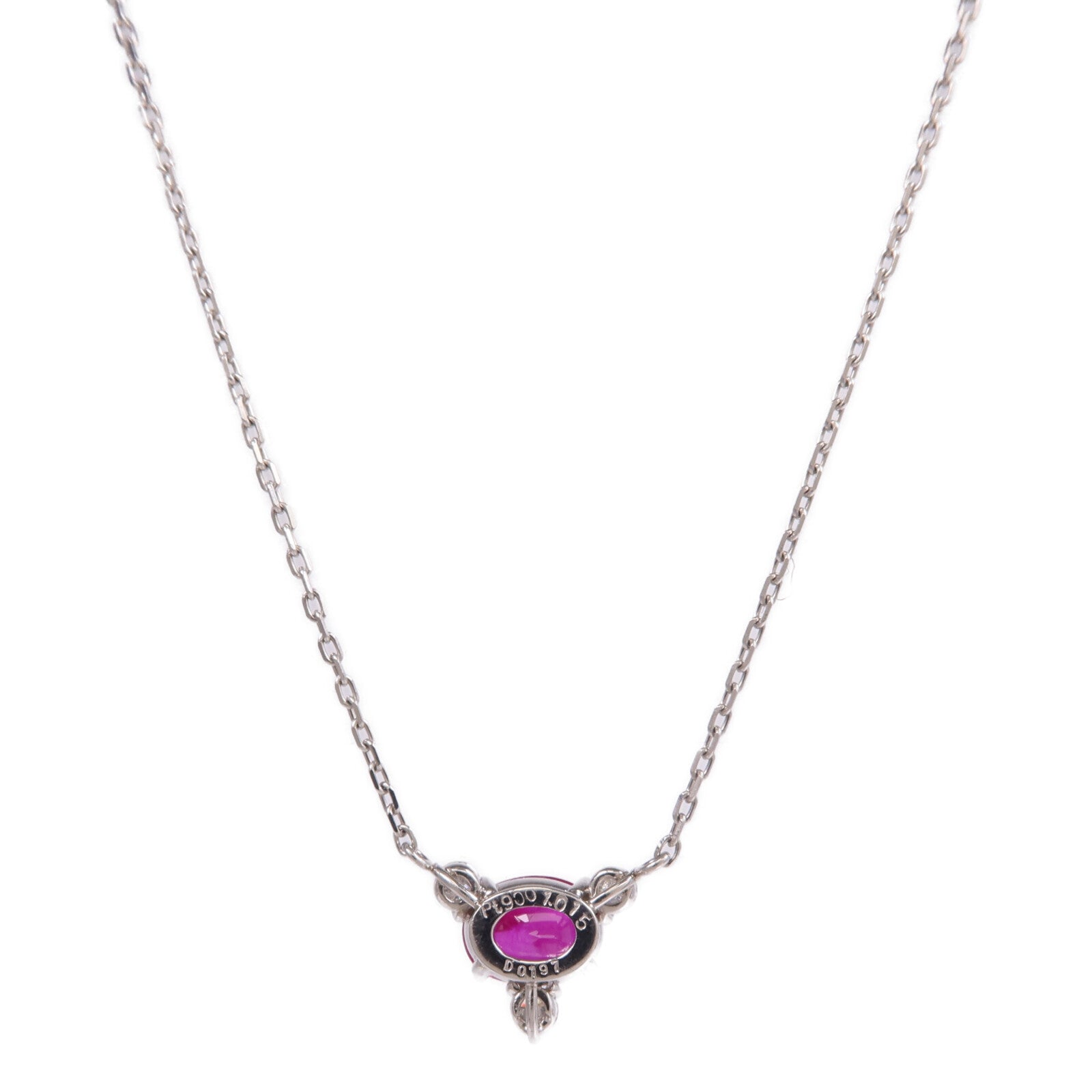 JEWELRY PT900/PT850鉑金Ruby Diamond Necklace紅寶石/鑽石項鍊