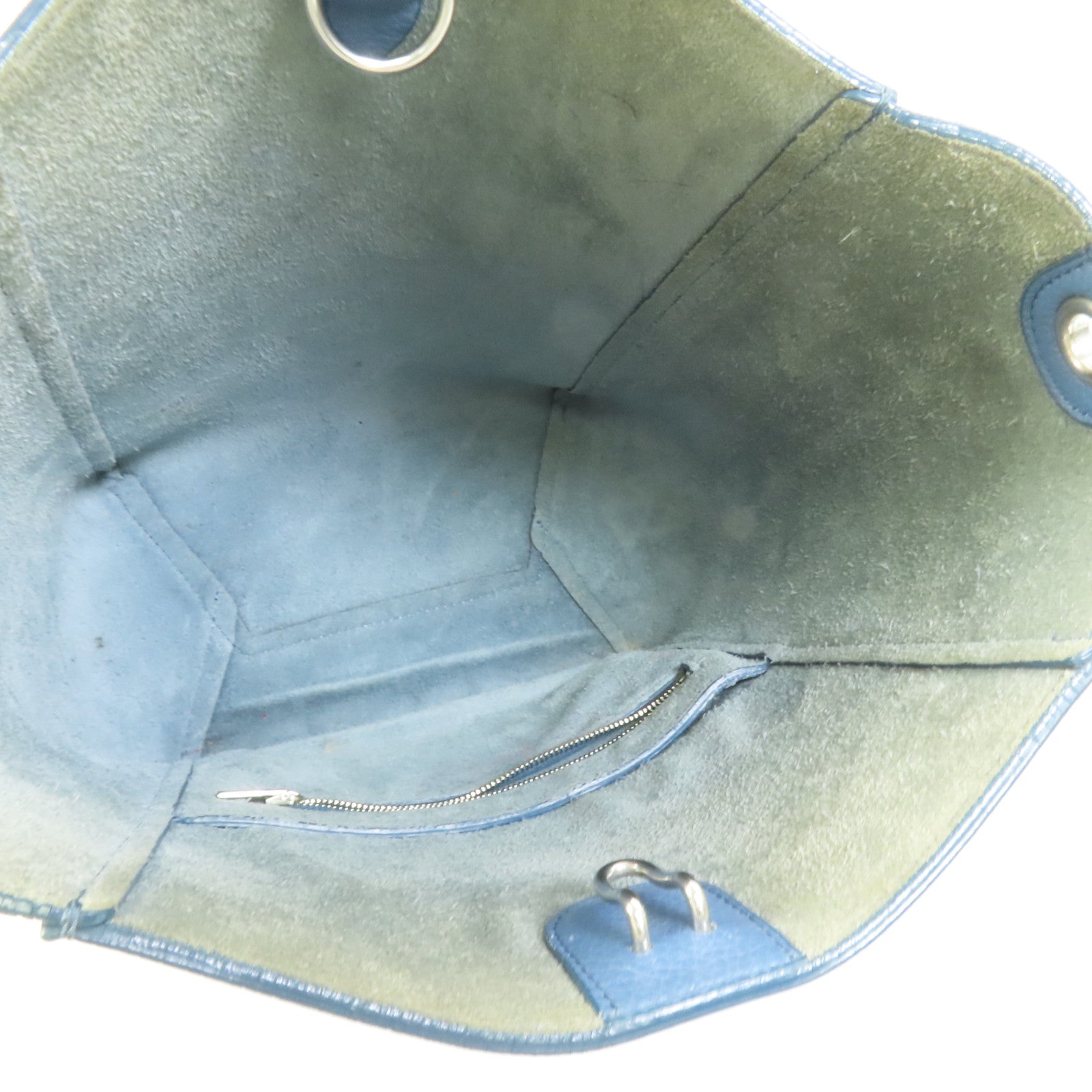 CELINE 【激減優惠】牛皮皮革Sangle Bucket Bag銀扣肩背袋