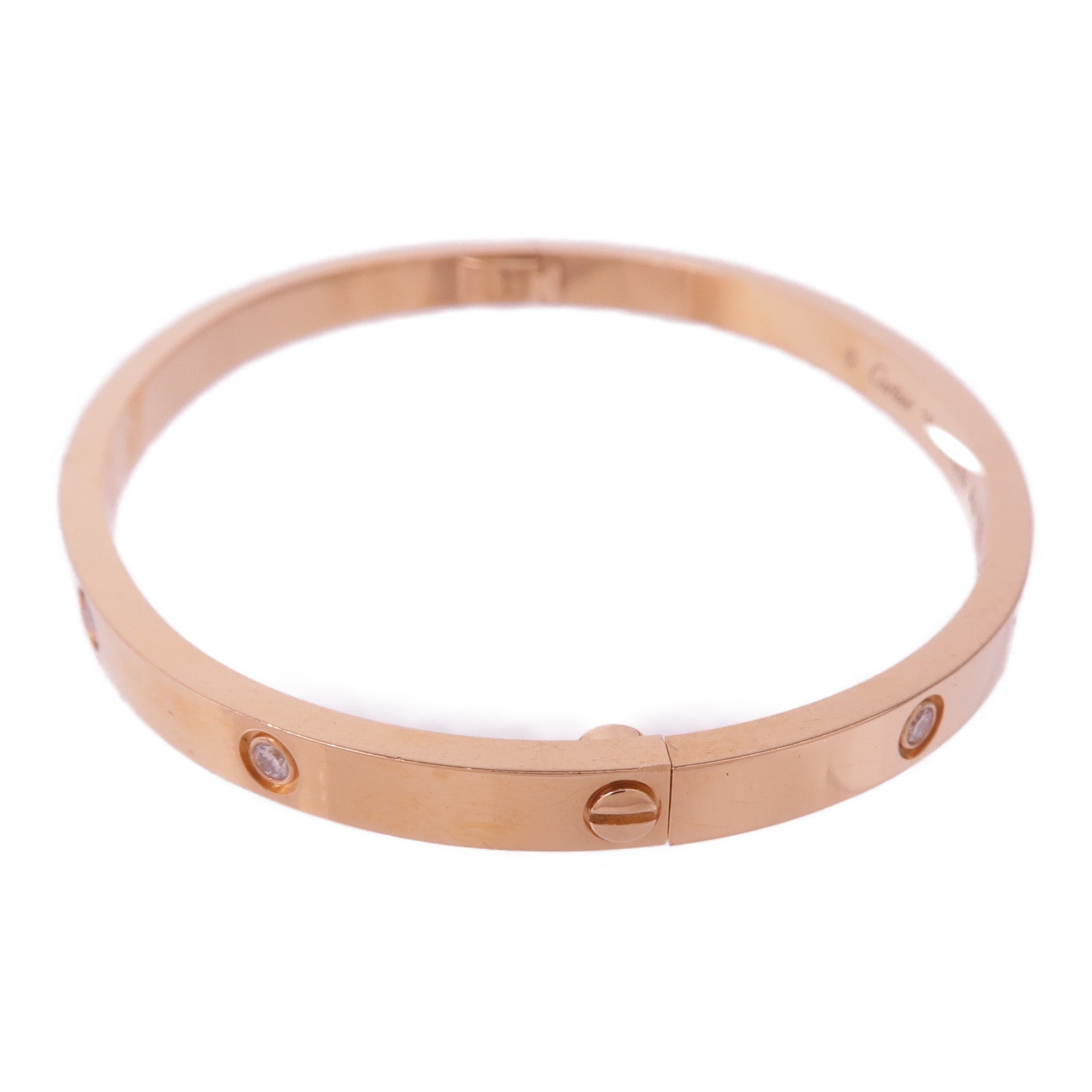 CARTIER 18K玫瑰金Love Bracelet 10 Diamonds Small Model鑽石手鐲Cartier#16