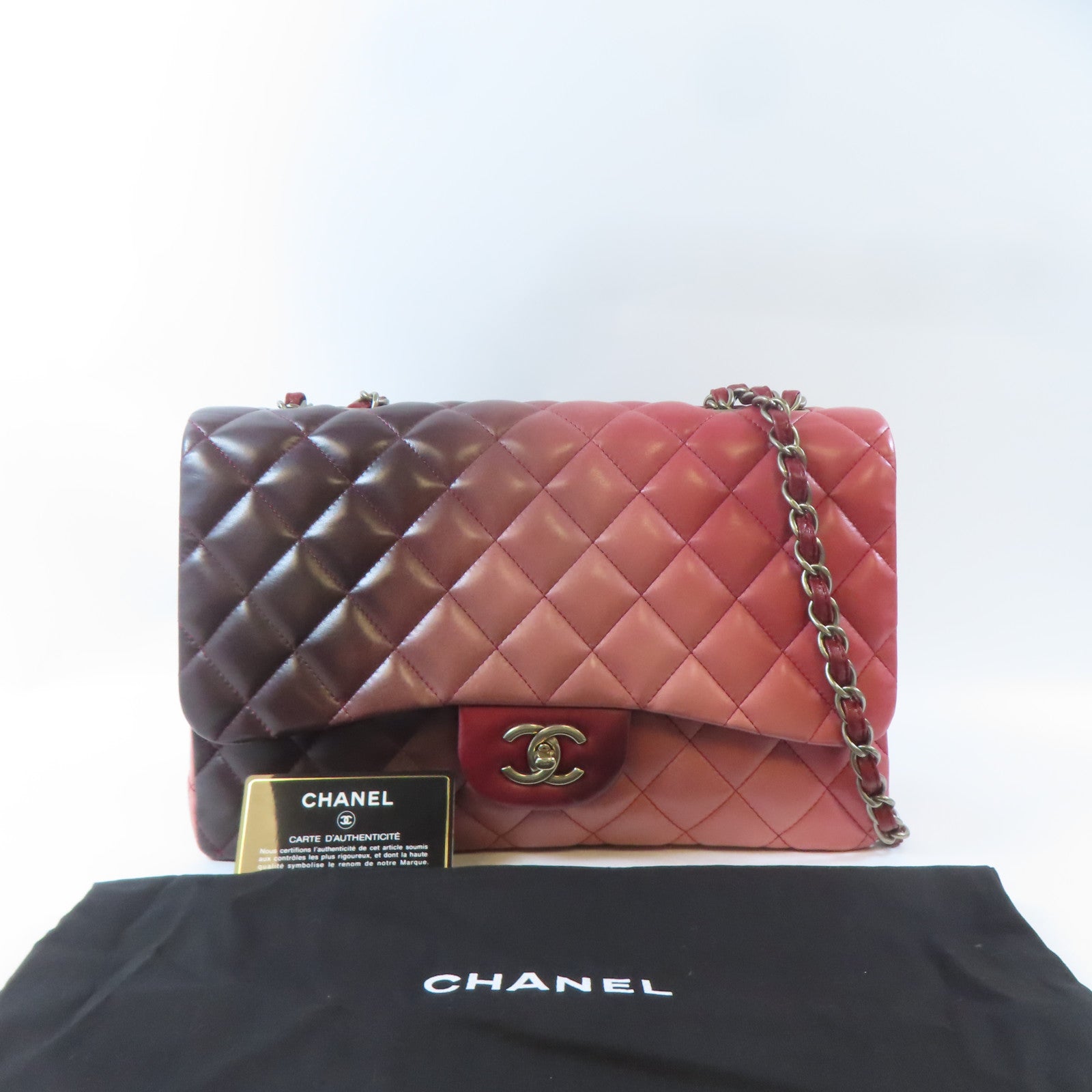 CHANEL 【激減優惠】菱格羊皮皮革Chain Shoulder Bag金扣鏈帶肩背袋紅色/粉紅色/黑色