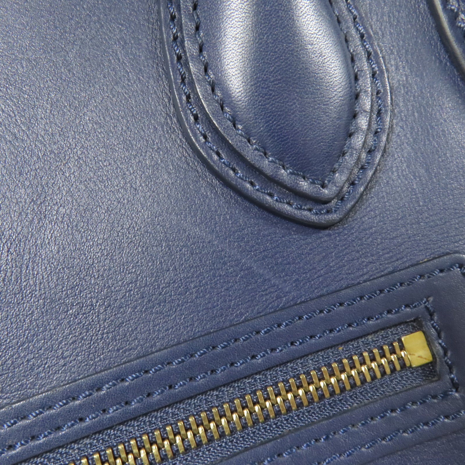 CELINE 牛皮皮革Micro Luggage金扣手挽袋