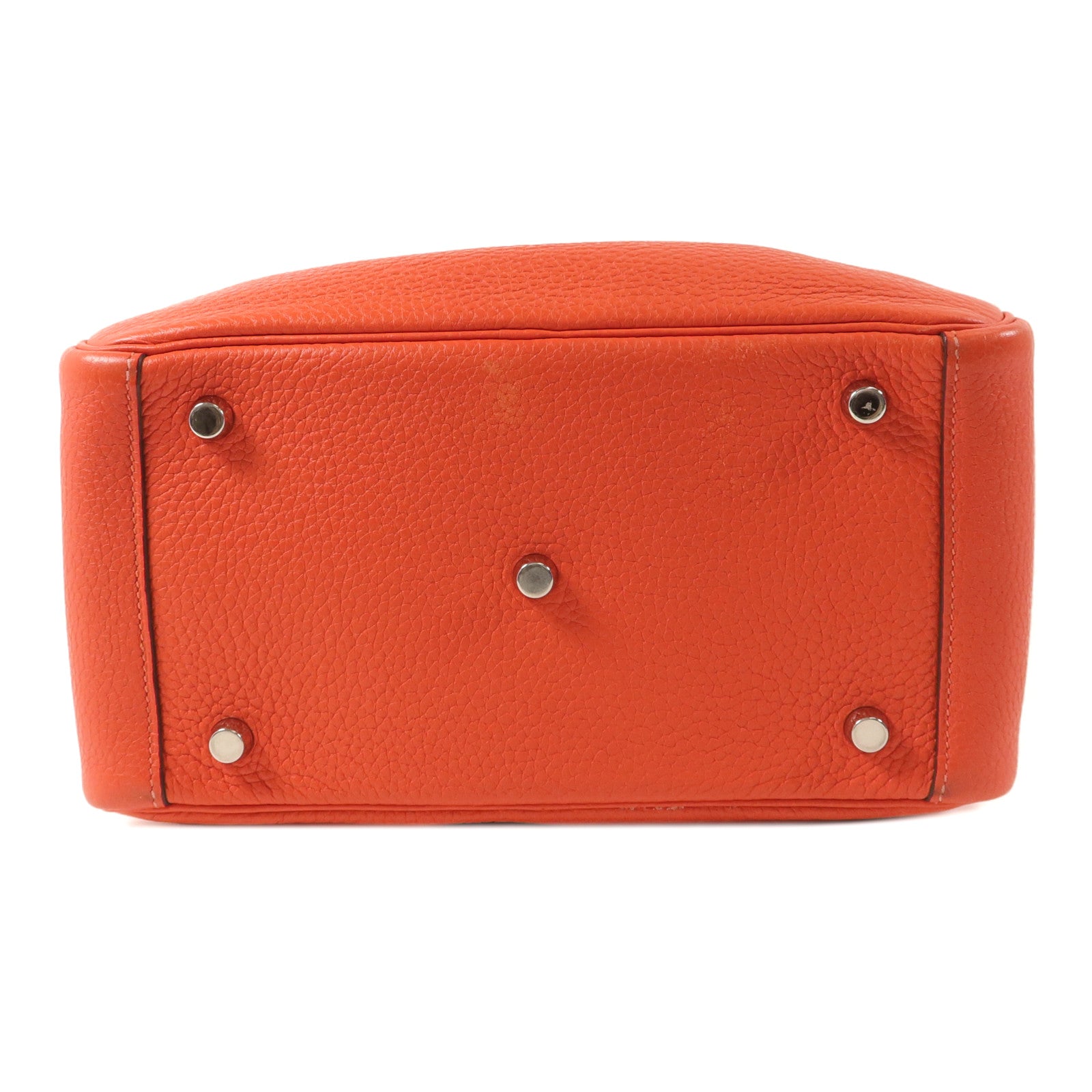 HERMES Clemence皮革Lindy 26手挽肩背兩用袋Orange Poppy