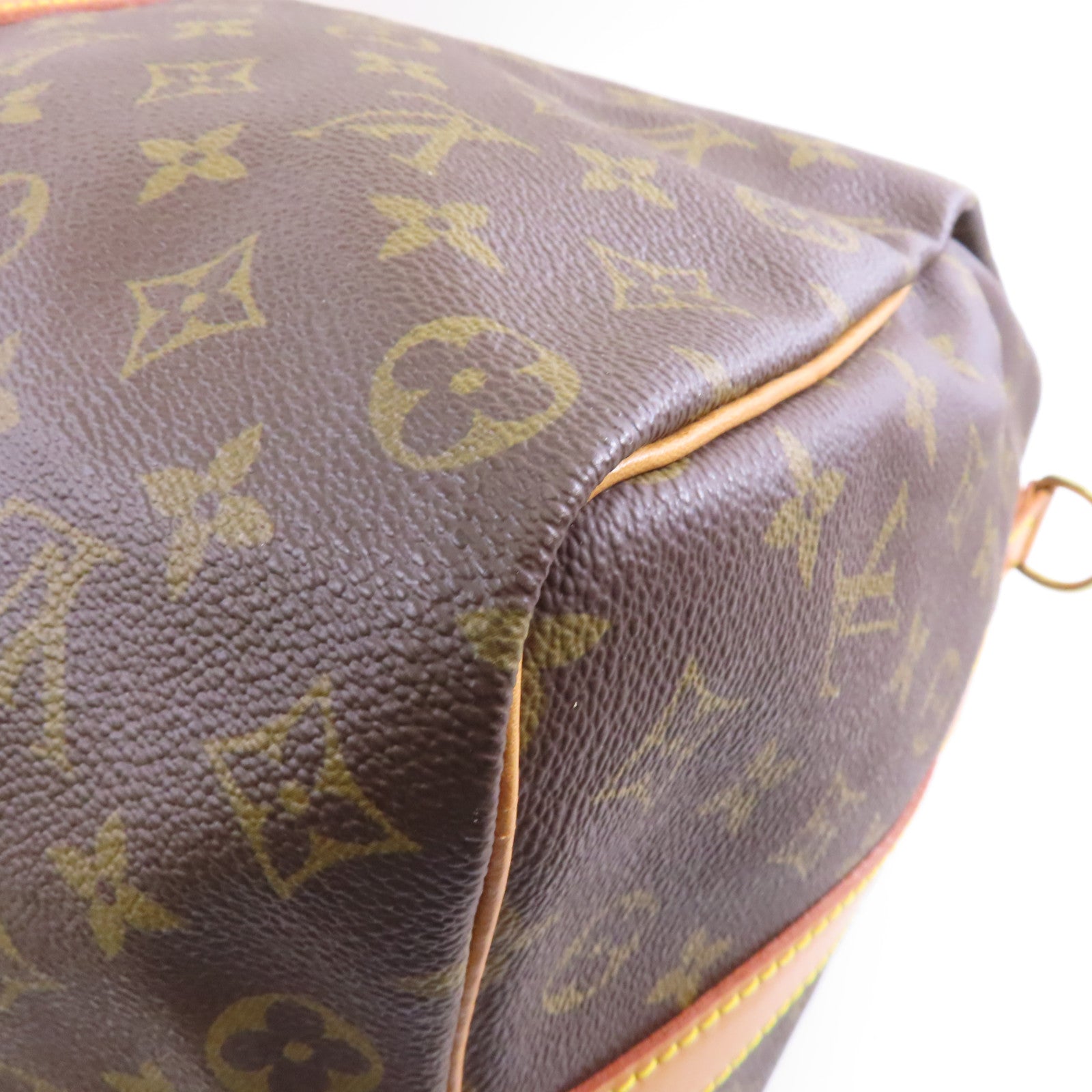 LOUIS VUITTON Monogram Keepall Bandouliere 50金扣波士顿包手挽肩背兩用袋棕色