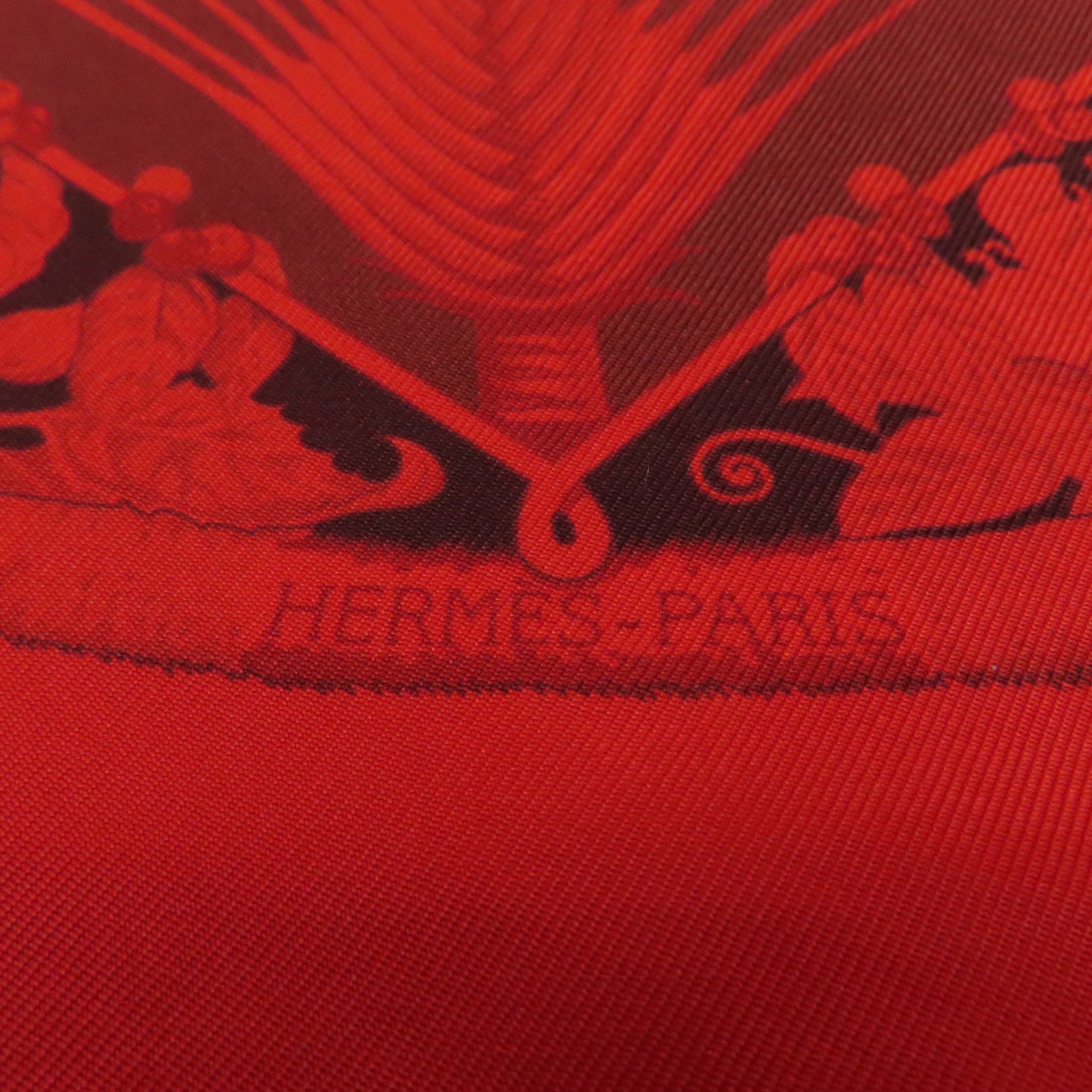 HERMES 【激減優惠】絲質Scarf 60X60絲巾紅色