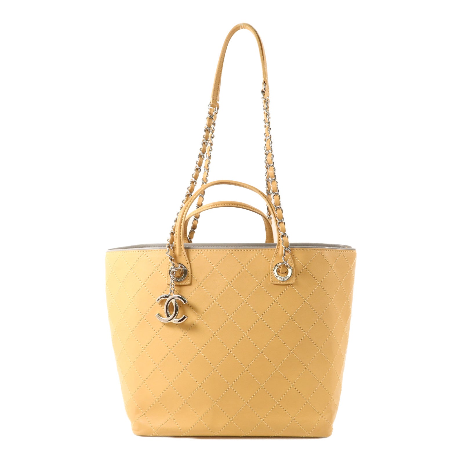 CHANEL 牛皮皮革2 Way Shoulder Bag銀扣手挽肩背兩用袋