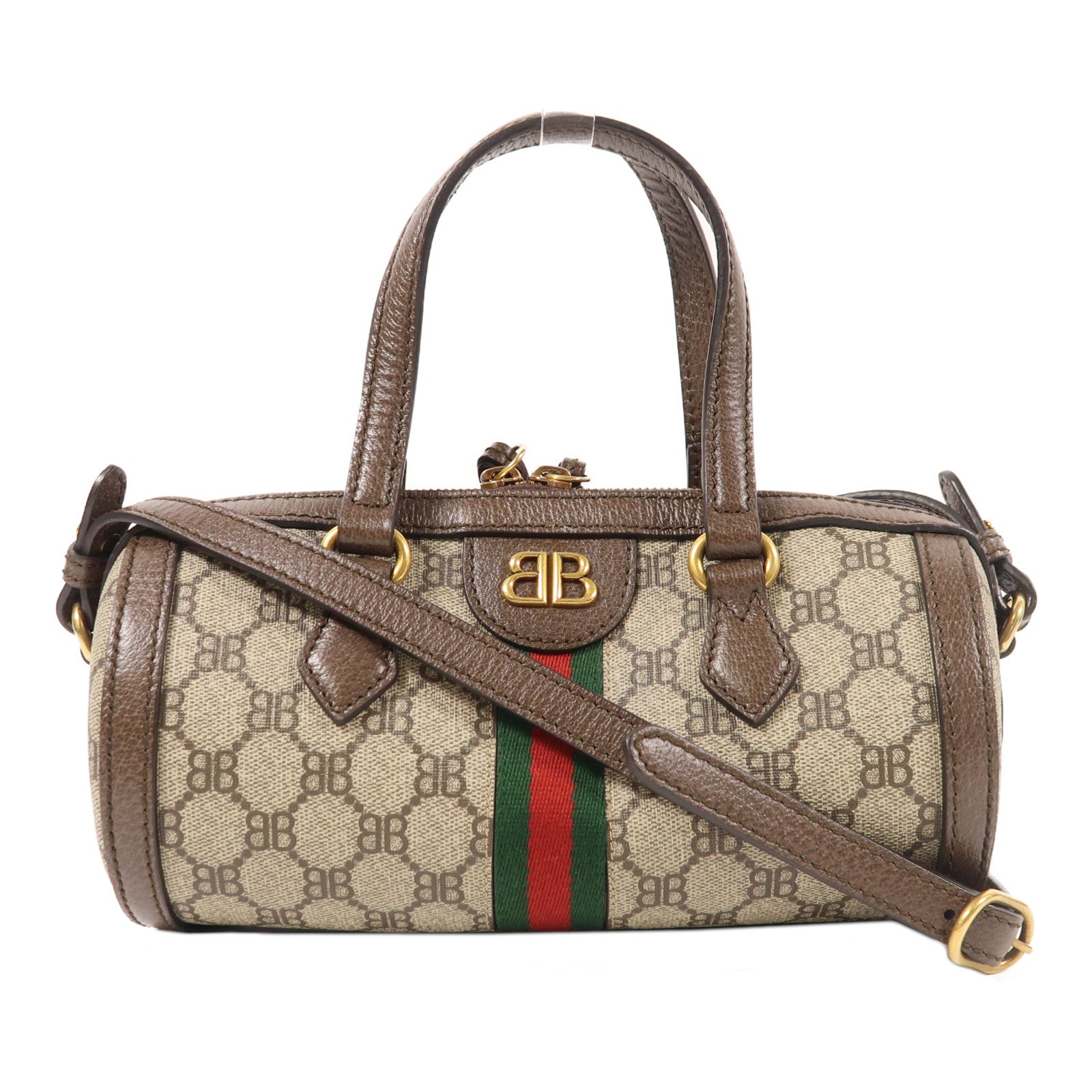 GUCCI GG GHW Balenciaga x Gucci Hacker Project 2 Way Bag 680123 Coated Canvas