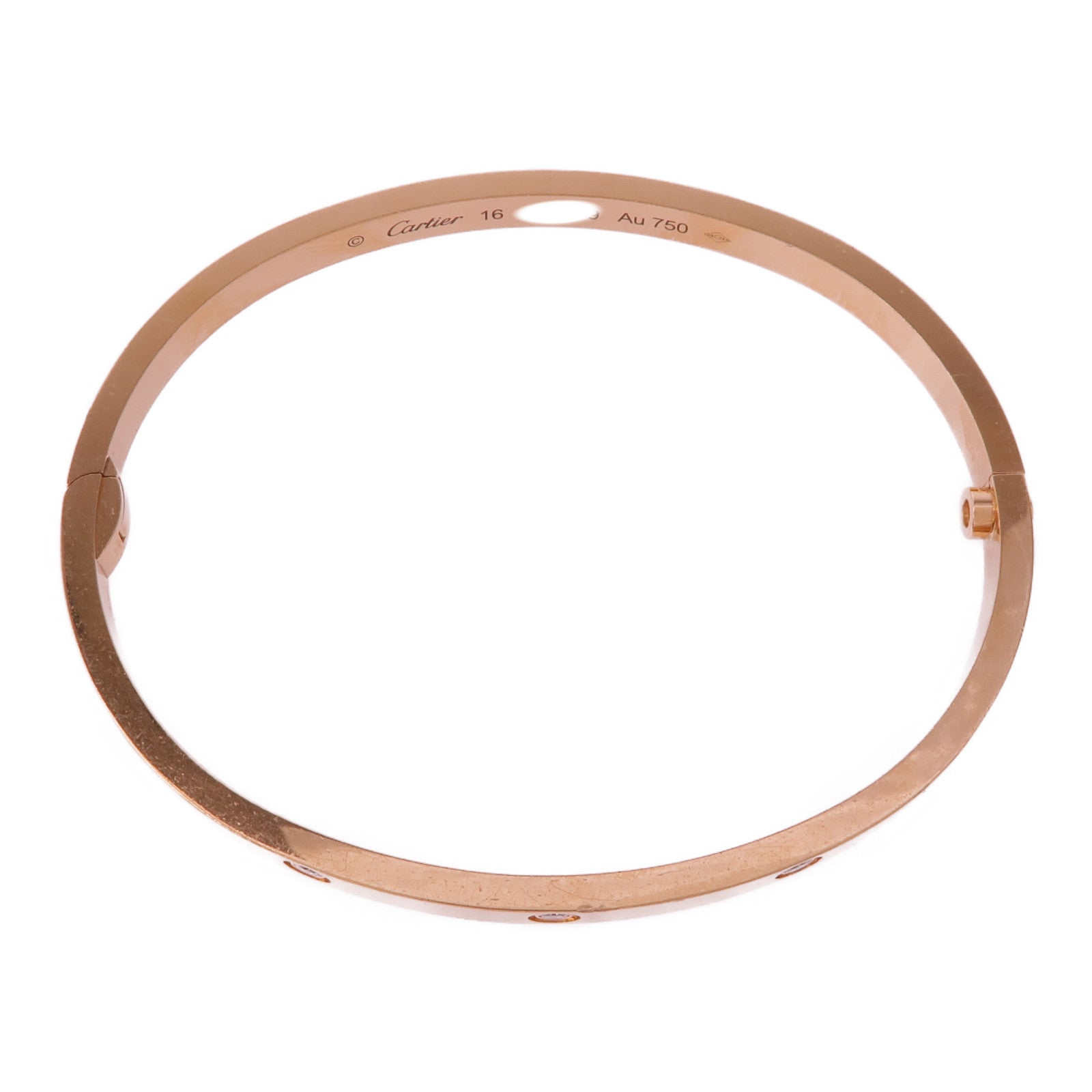 CARTIER 18K玫瑰金Love Bracelet 10 Diamonds Small Model鑽石手鐲Cartier#16