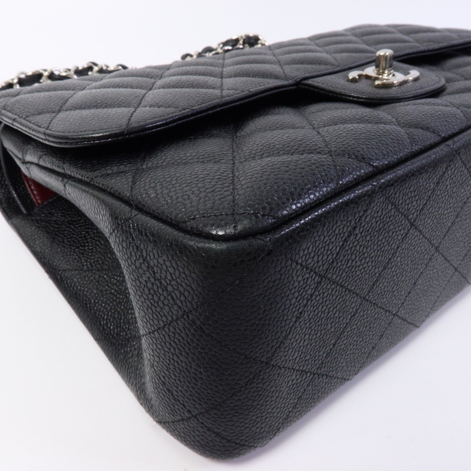CHANEL 牛皮皮革Large Classic鏈帶肩背袋