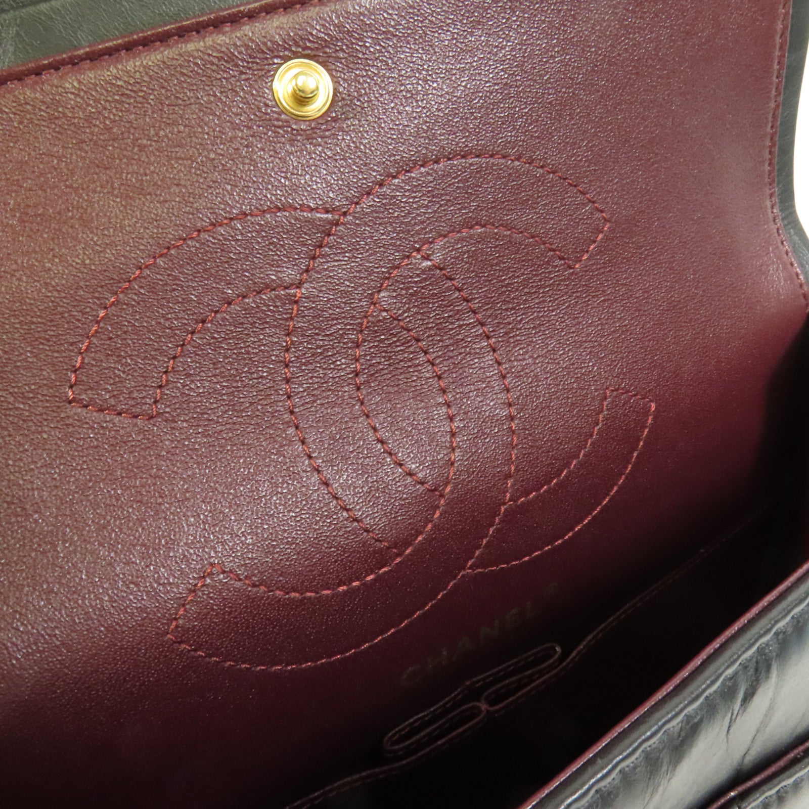 CHANEL 牛皮皮革2.55 Medium金扣鏈帶肩背袋