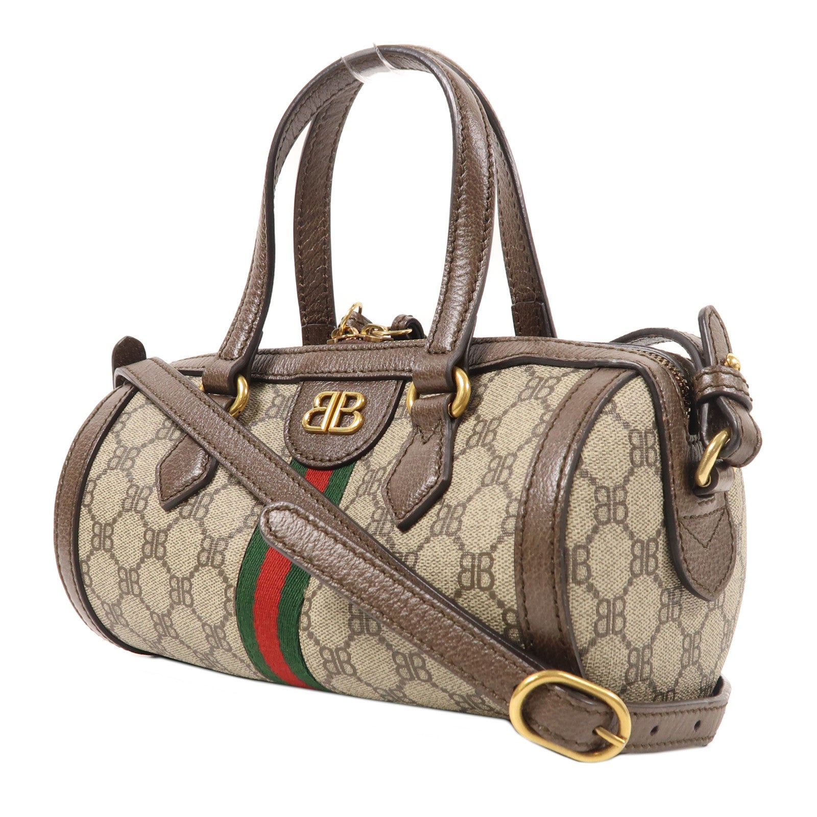 GUCCI GG GHW Balenciaga x Gucci Hacker Project 2 Way Bag 680123 Coated Canvas