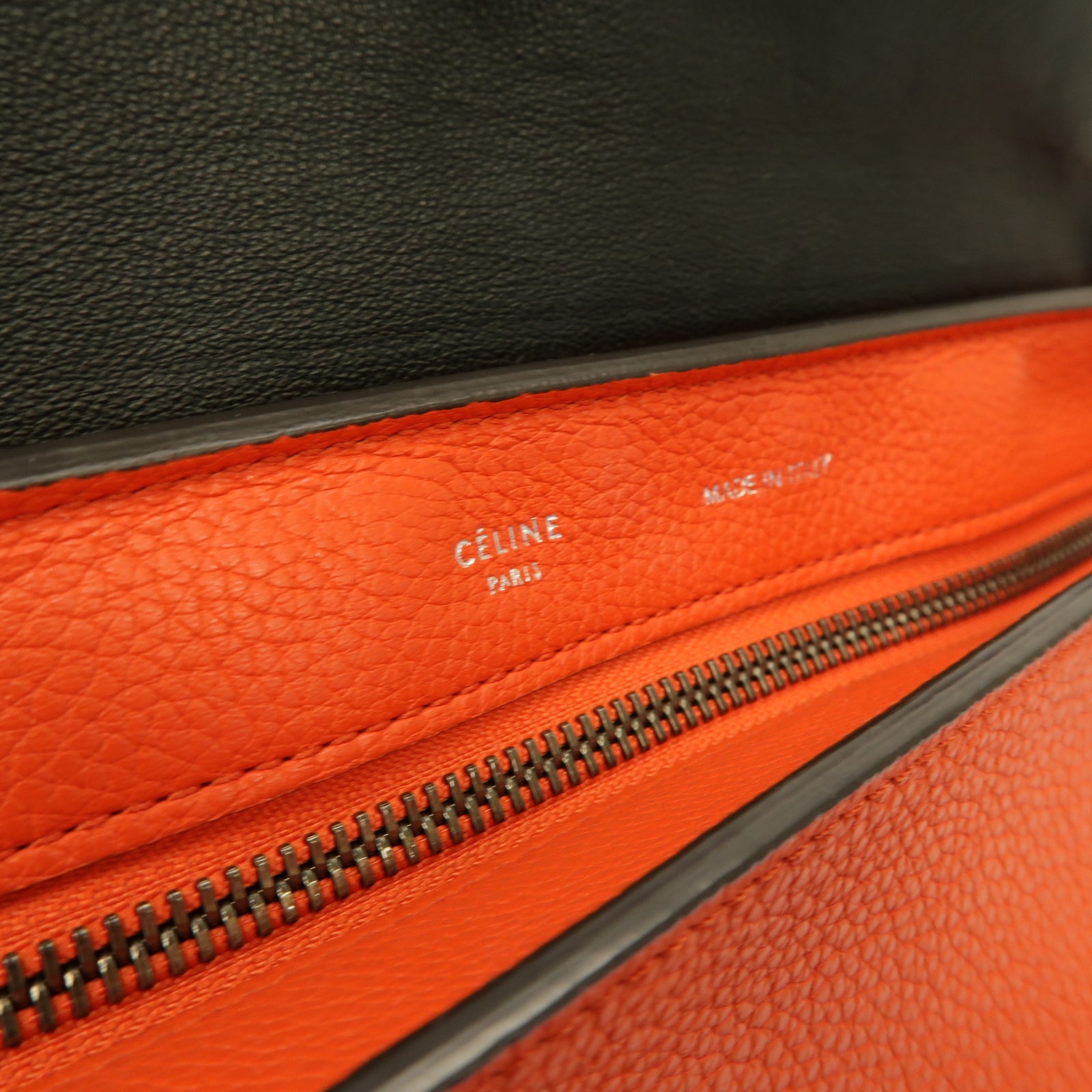 CELINE 【激減優惠】牛皮皮革Trapeze銀扣手挽肩背兩用袋紅色