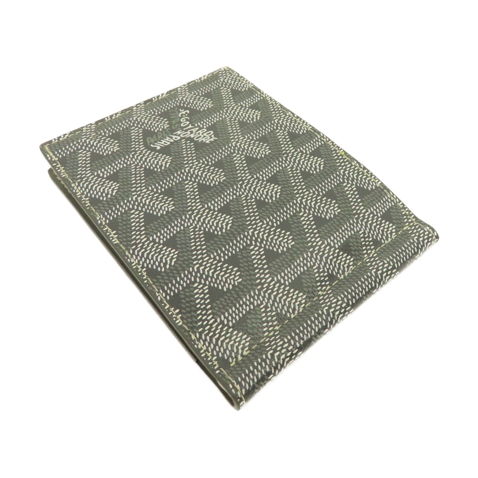 GOYARD 塗層帆布/牛皮皮革St Florentin Momey Clip卡片套灰色