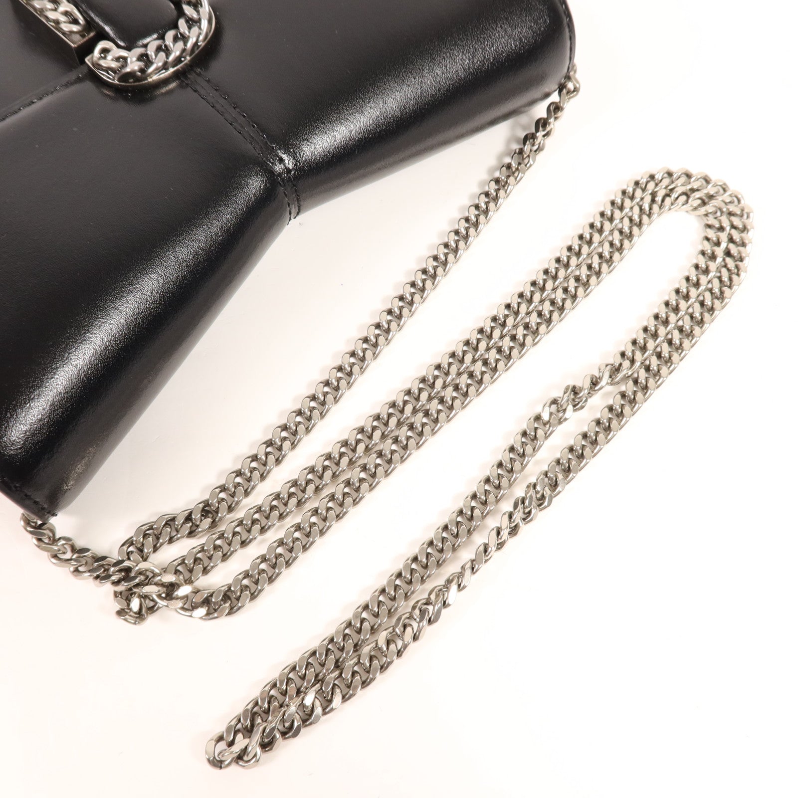 MARC JACOBS 牛皮皮革Chain Shoulder銀扣鏈帶肩背袋