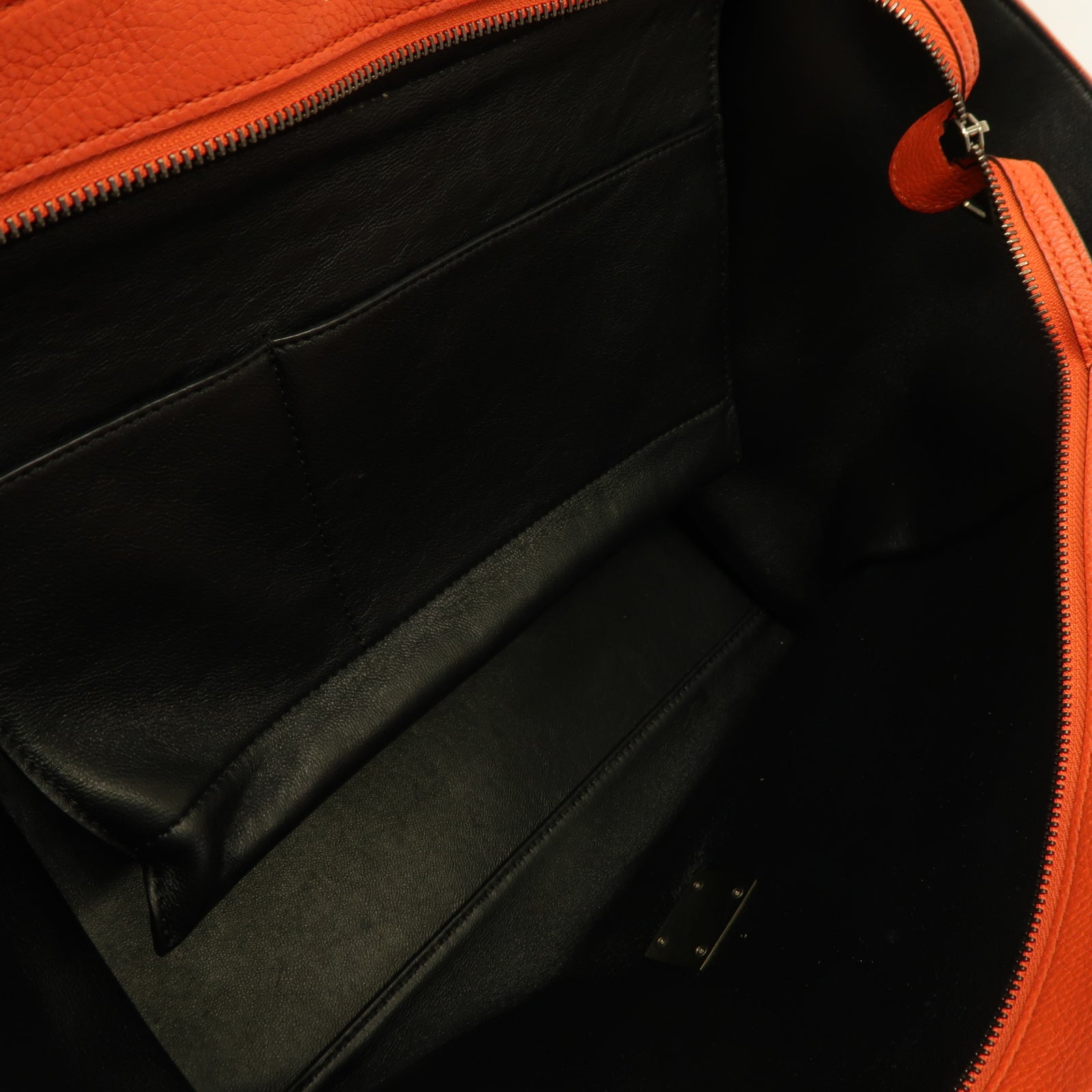 CELINE 【激減優惠】牛皮皮革Trapeze銀扣手挽肩背兩用袋紅色