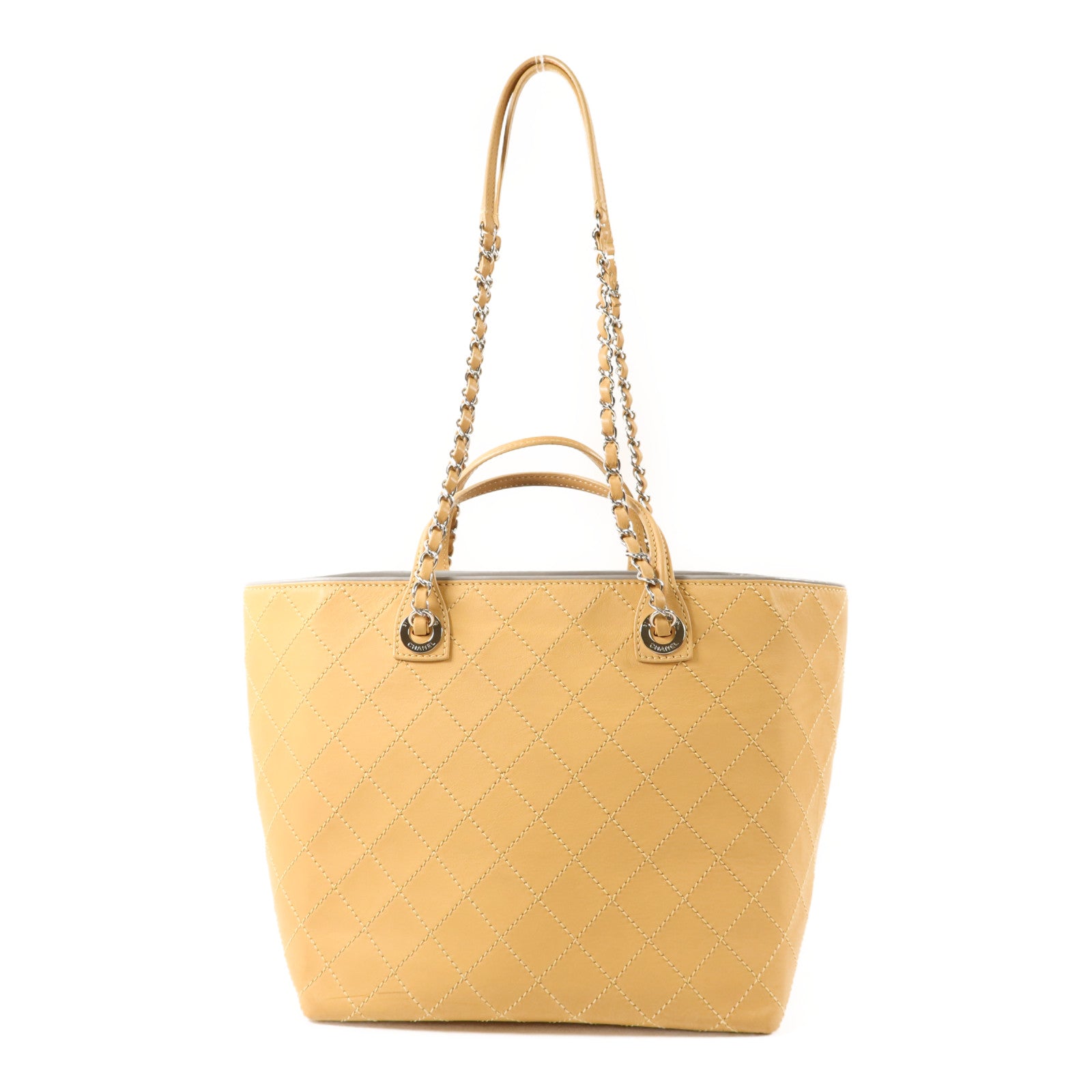 CHANEL 牛皮皮革2 Way Shoulder Bag銀扣手挽肩背兩用袋