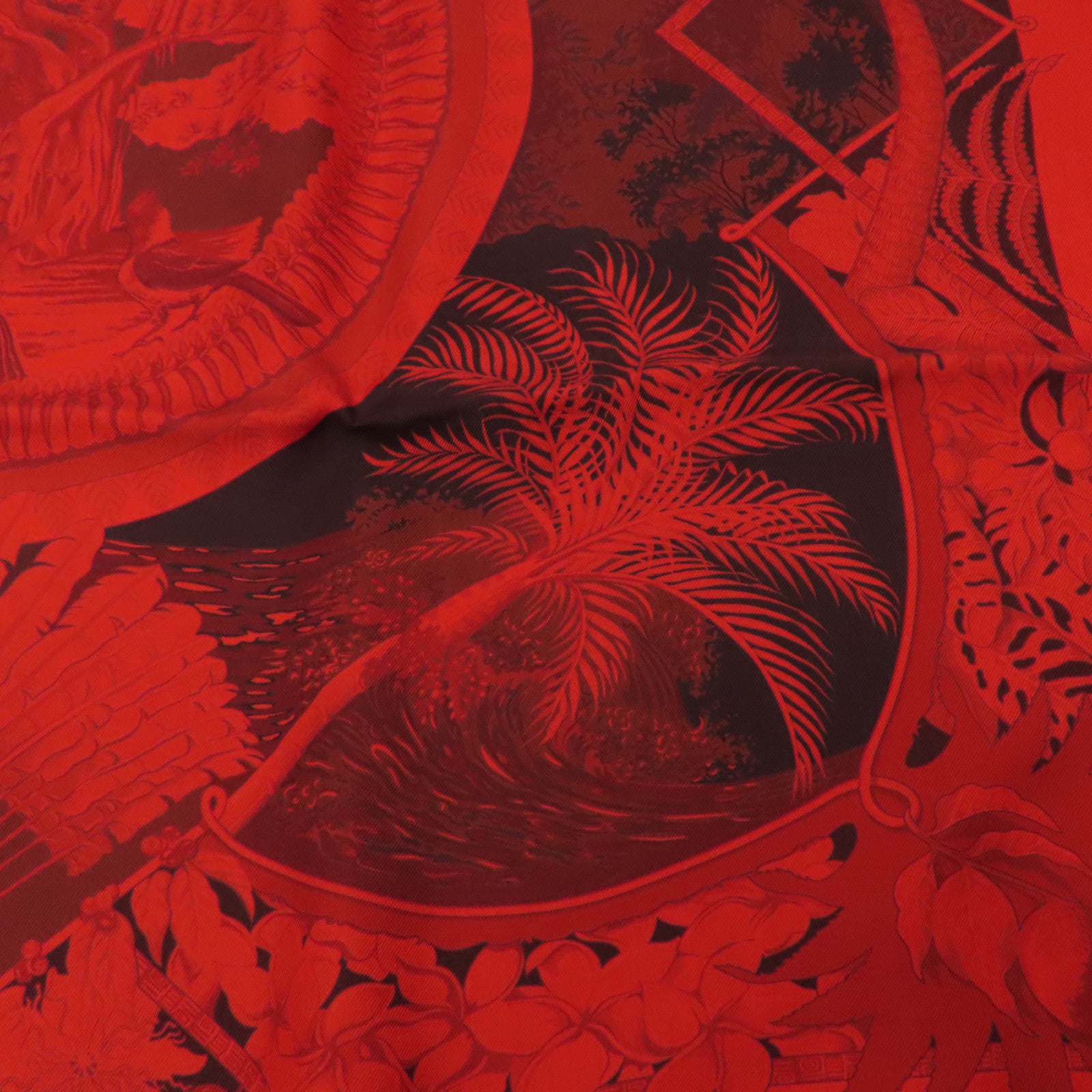 HERMES 【激減優惠】絲質Scarf 60X60絲巾紅色