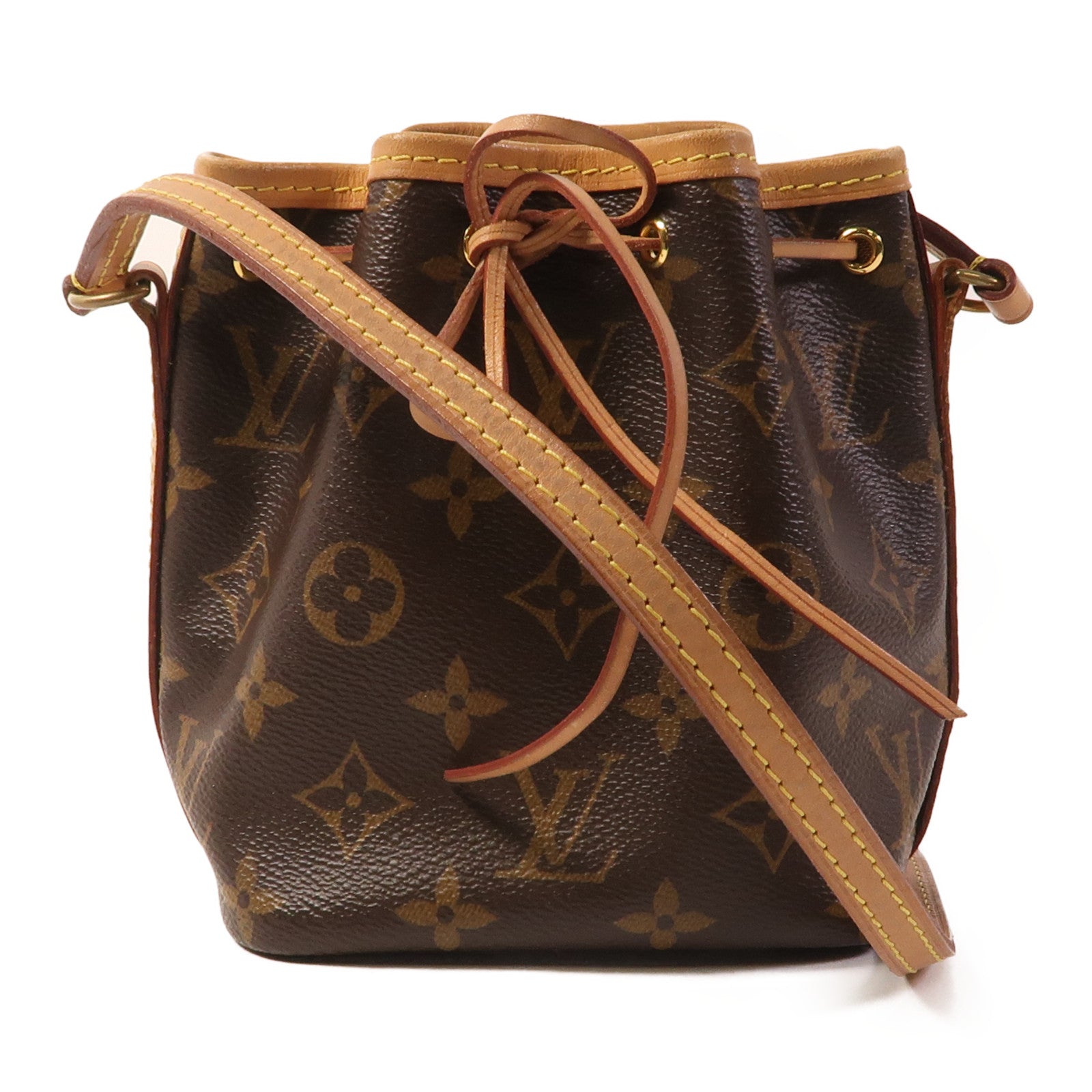 LOUIS VUITTON 【激減優惠】Monogram Nano Noe金扣肩背袋