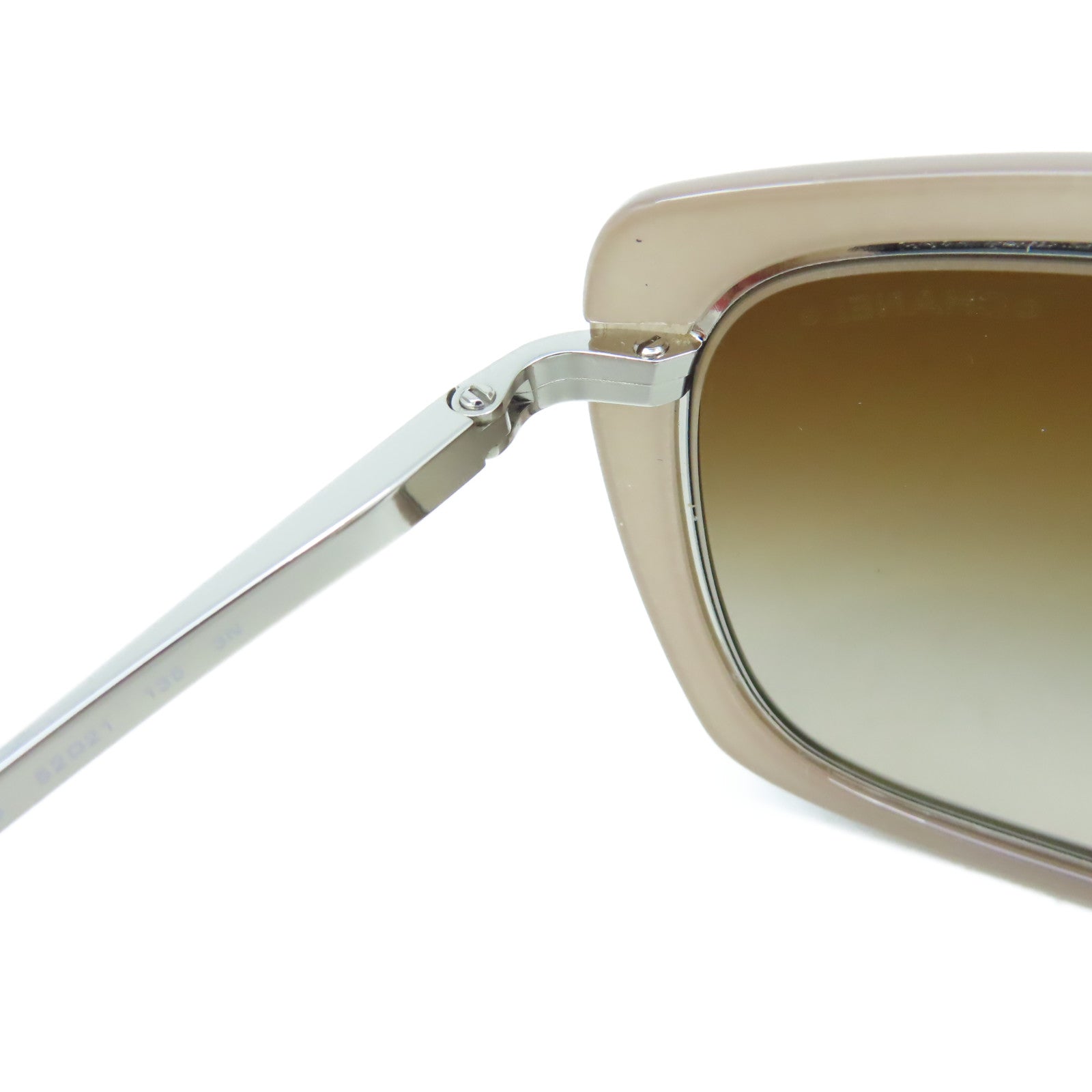 CHANEL 【激減優惠】PVC/金屬Sunglasses太陽眼鏡啡色/銀色