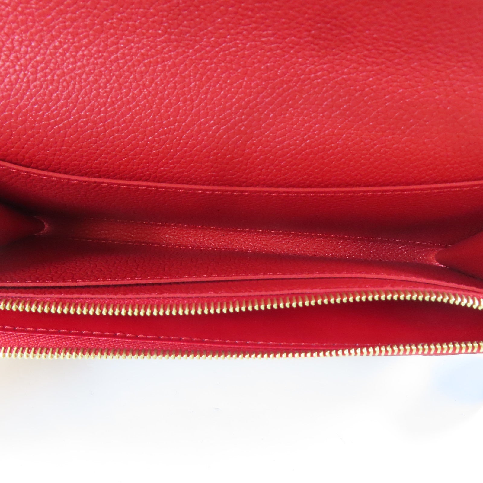 LOUIS VUITTON Monogram Empreinte Emilie金扣長錢包藍色/紅色