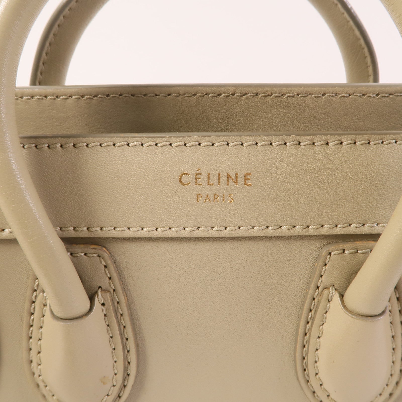 CELINE 牛皮皮革Nano Luggage金扣手挽肩背兩用袋