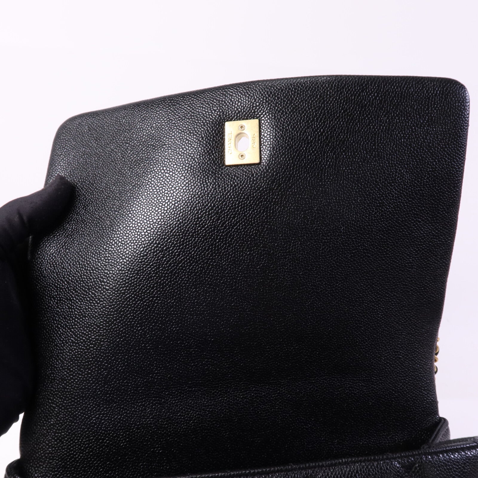 CHANEL 牛皮皮革Chain Around Flap Bag金扣鏈帶肩背袋