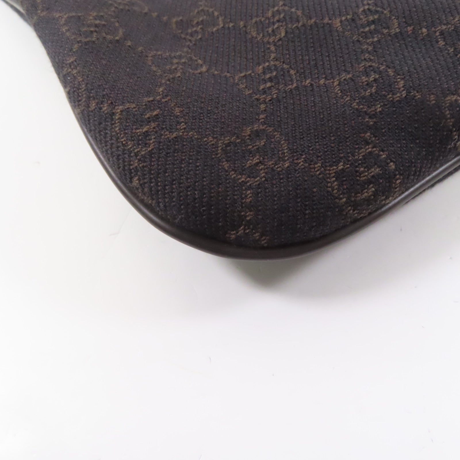 GUCCI 帆布Shoulder Bag銀扣肩背袋棕色