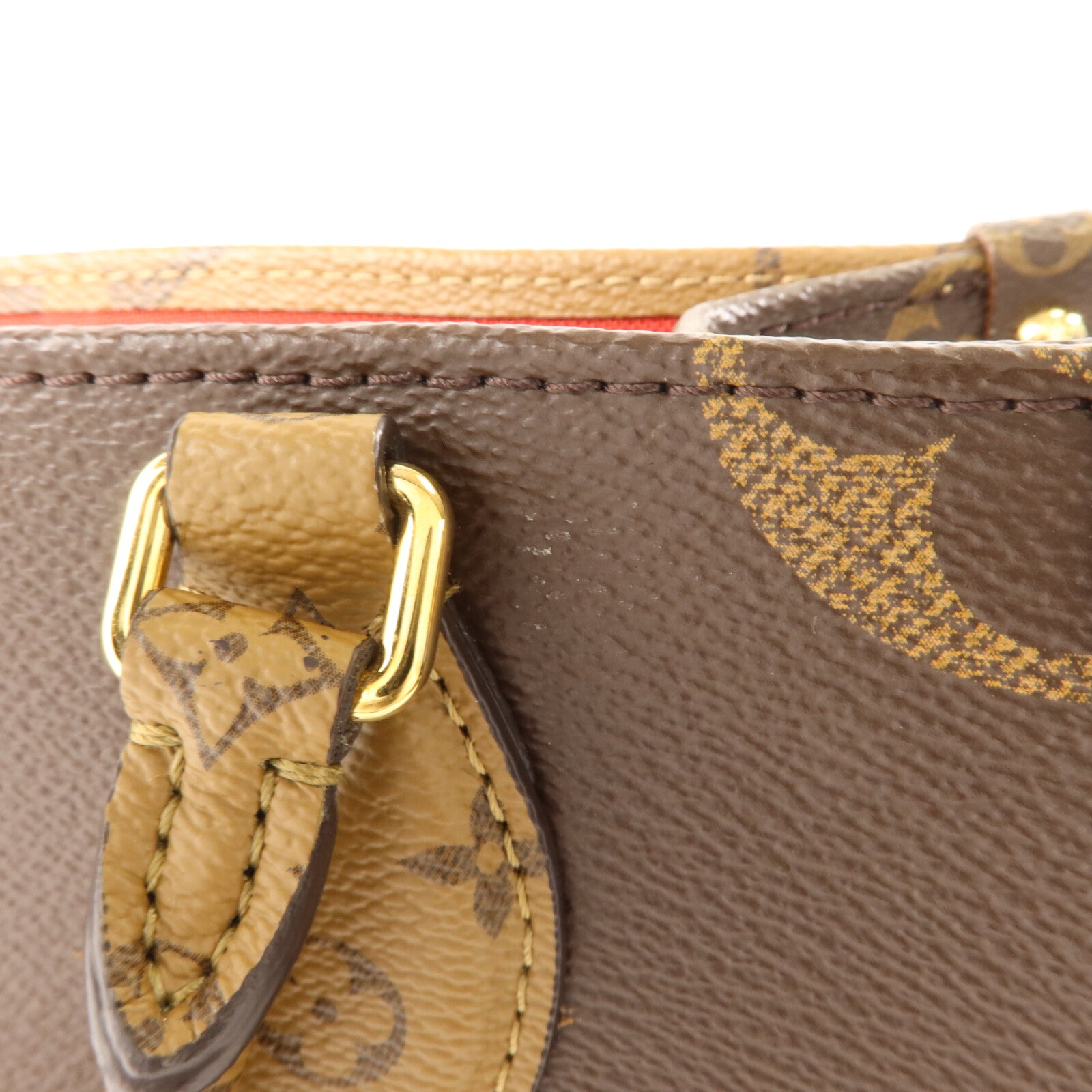 LOUIS VUITTON Monogram Giant OnTheGo PM金扣手挽肩背兩用袋棕色