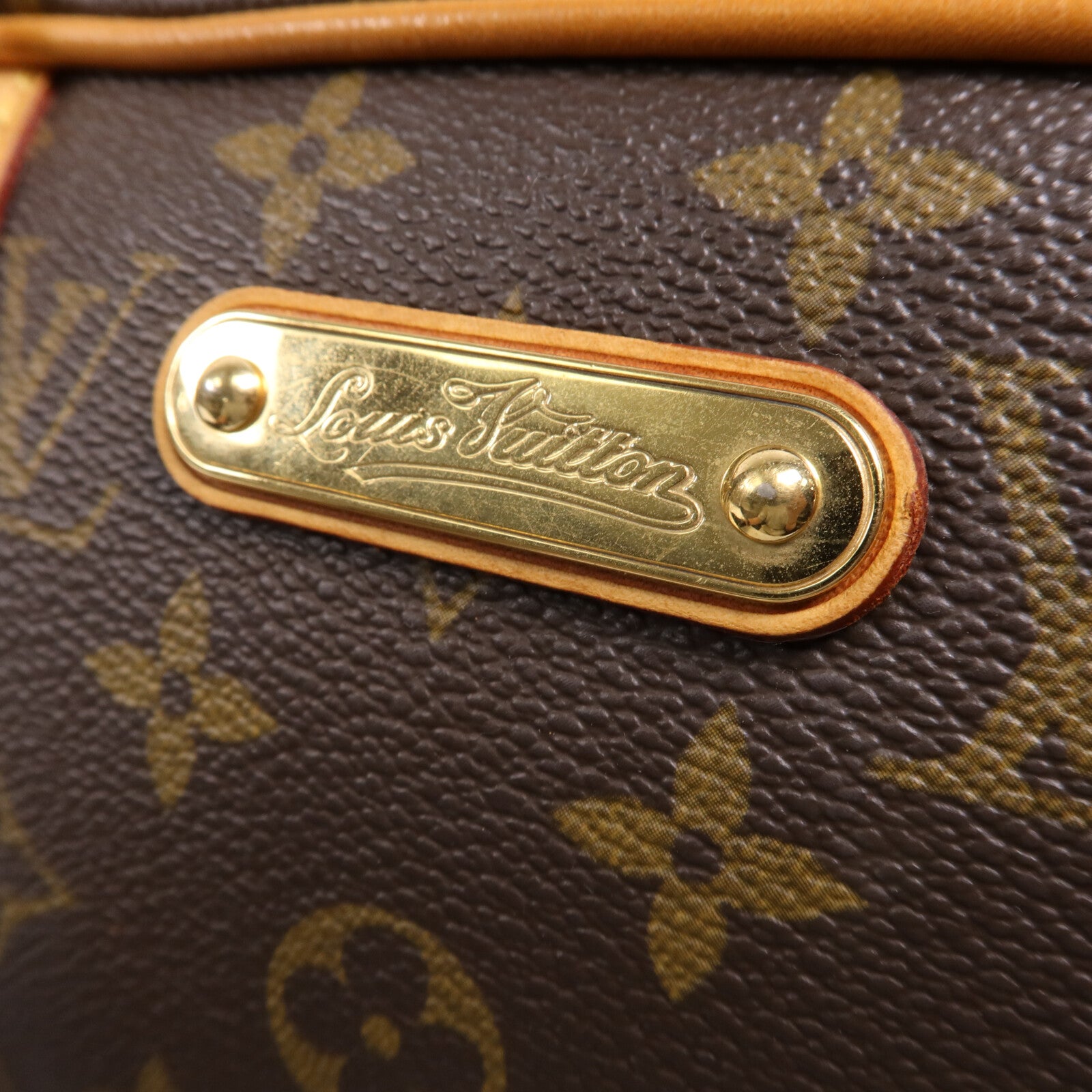 LOUIS VUITTON Monogram Montorgueil PM金扣肩背袋棕色