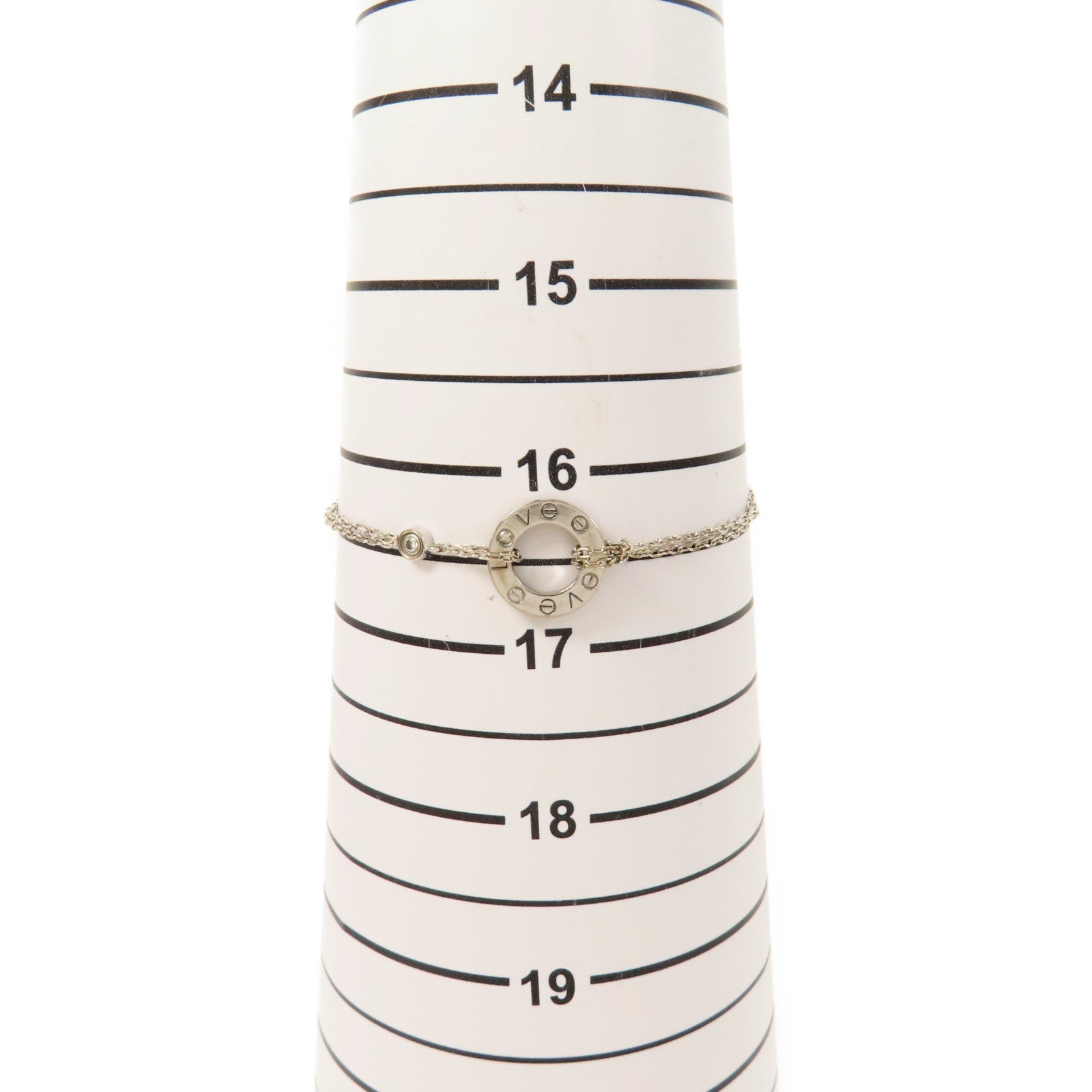 CARTIER 【激減優惠】18K白金Love Bracelet手鏈銀色