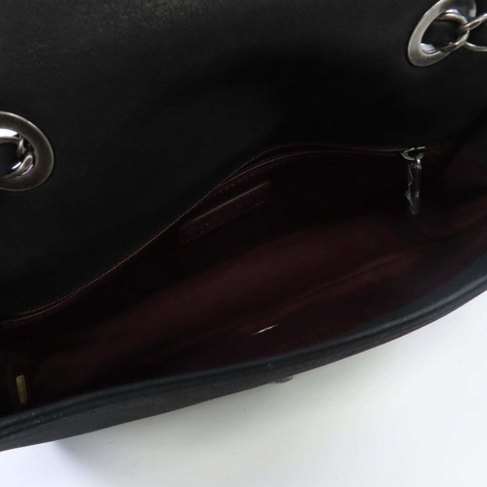 CHANEL 牛皮皮革Chain Shoulder銀扣鏈帶肩背袋黑色